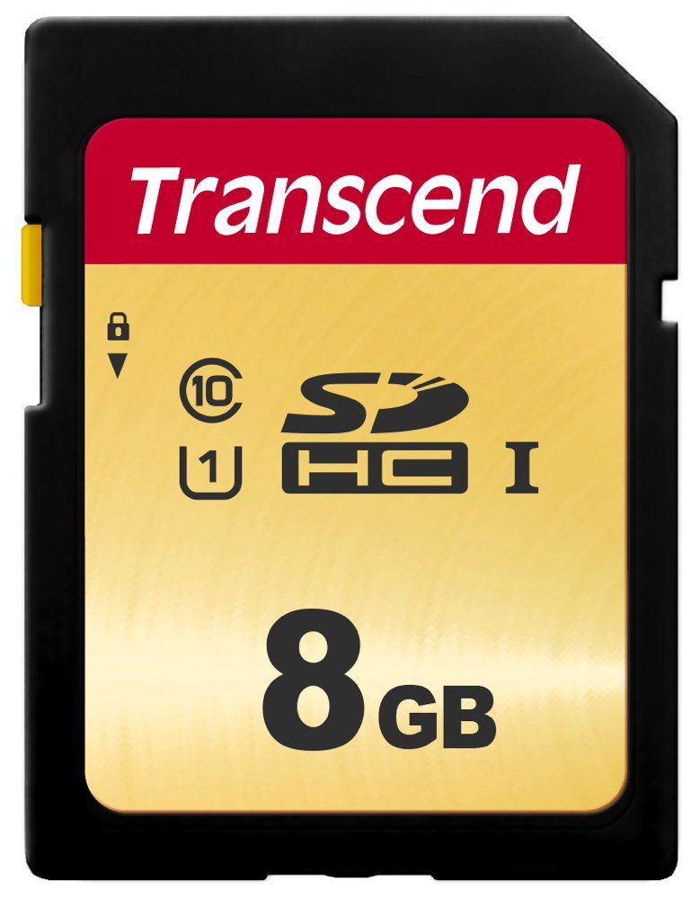 Transcend SDHC Karte 8GB Speicherkarte 500S UHS-I U1 Class 10 Speicherkarte