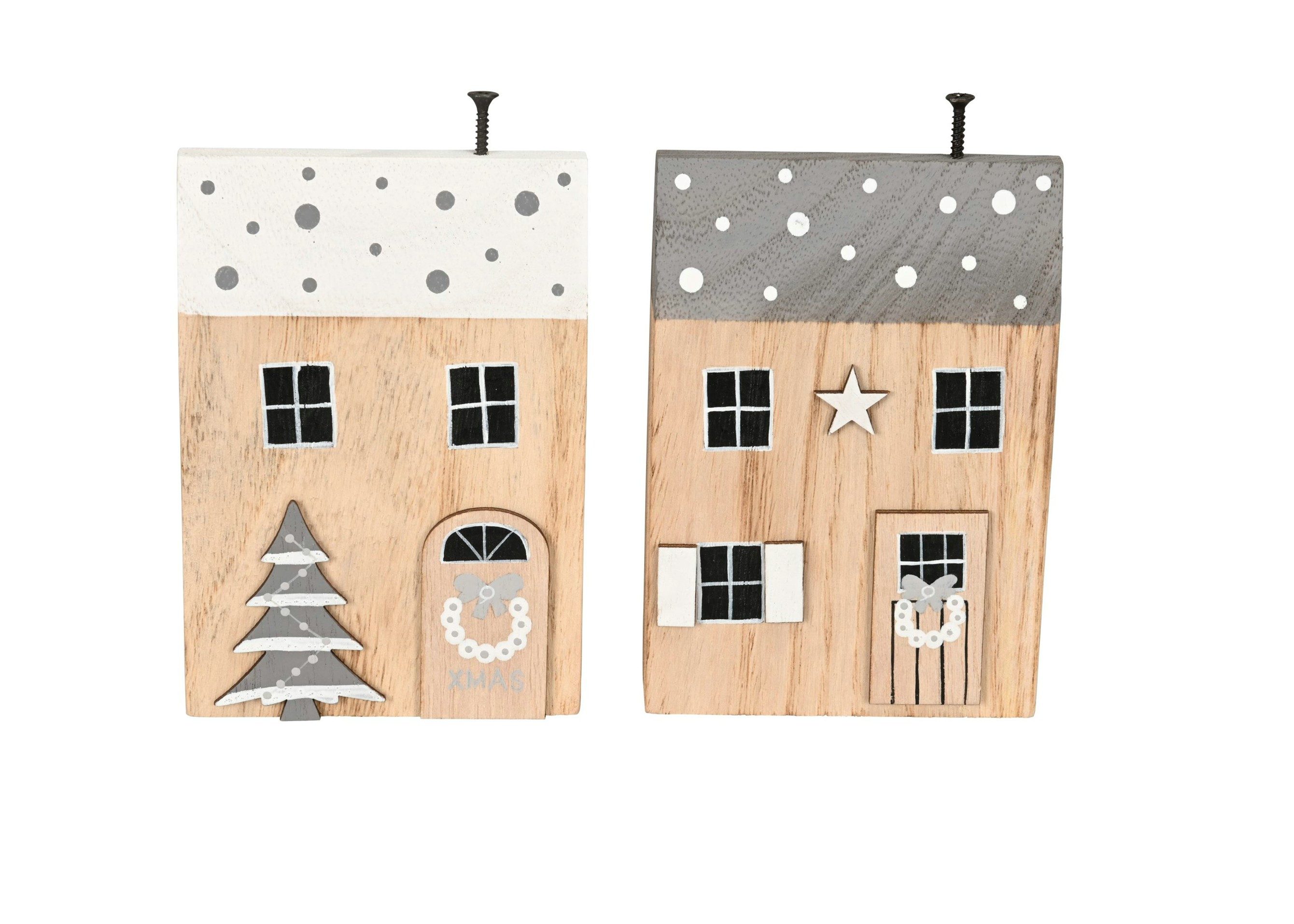 finehomegarden Dekoobjekt Häuser zum stellen 2fach sort.Haus H11cm + H16,5c günstig online kaufen