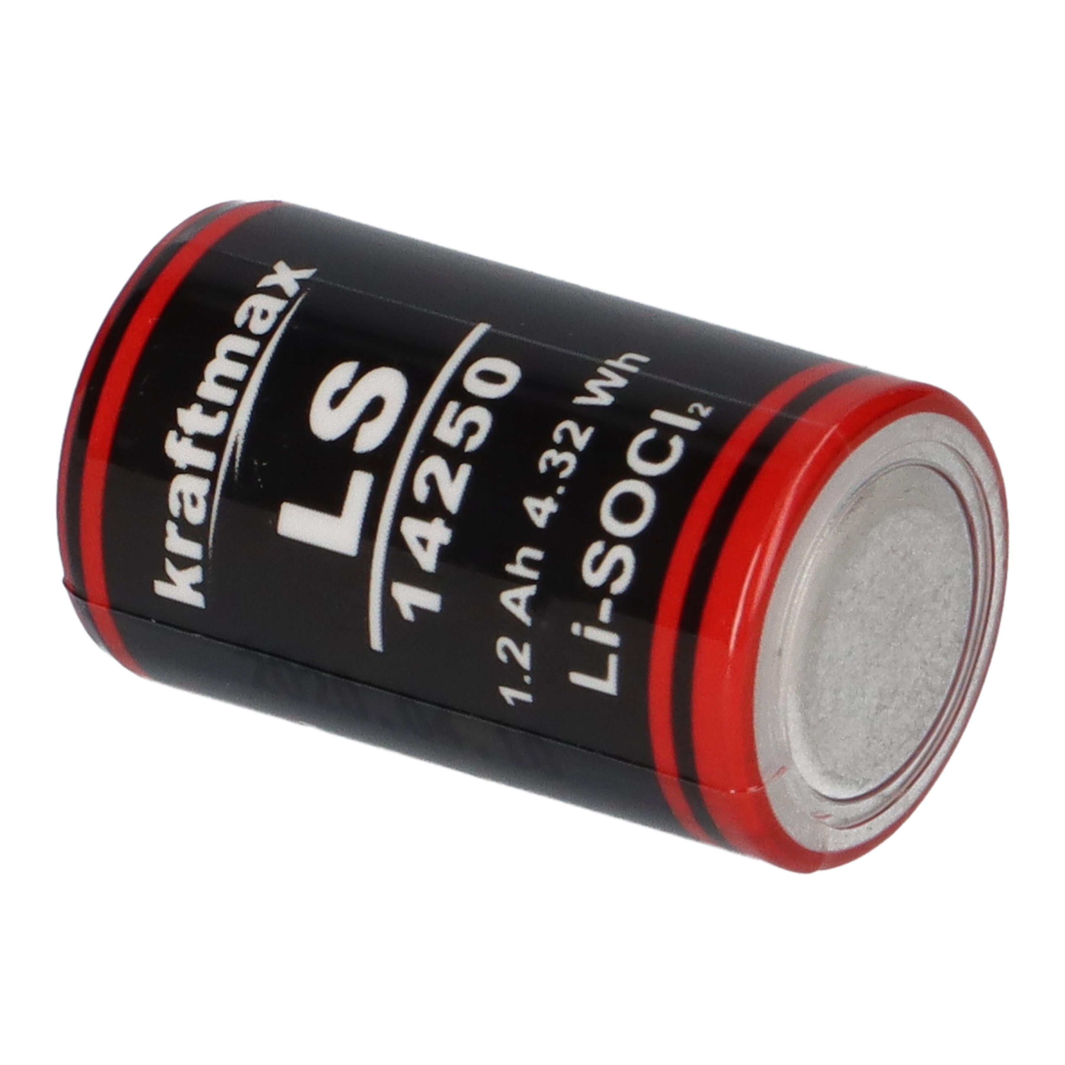 Lithium 1/2 - Zelle LS14250 Kraftmax 3,6V Box 4x AA + Batterie Batterie