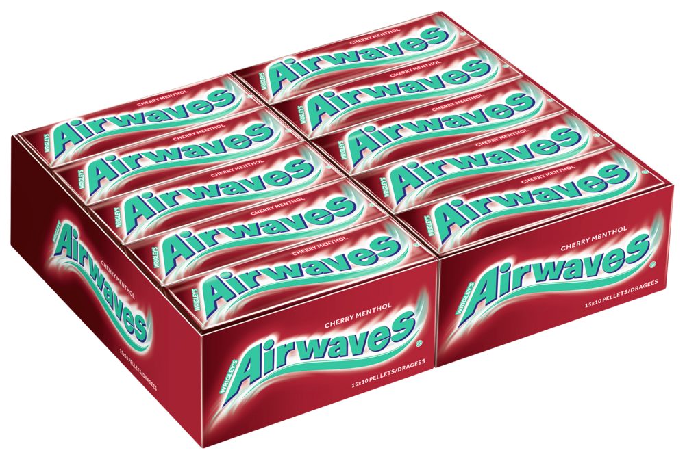Airwaves Süßigkeit AIRWAVES Cherry Menthol 30x10 Dragees