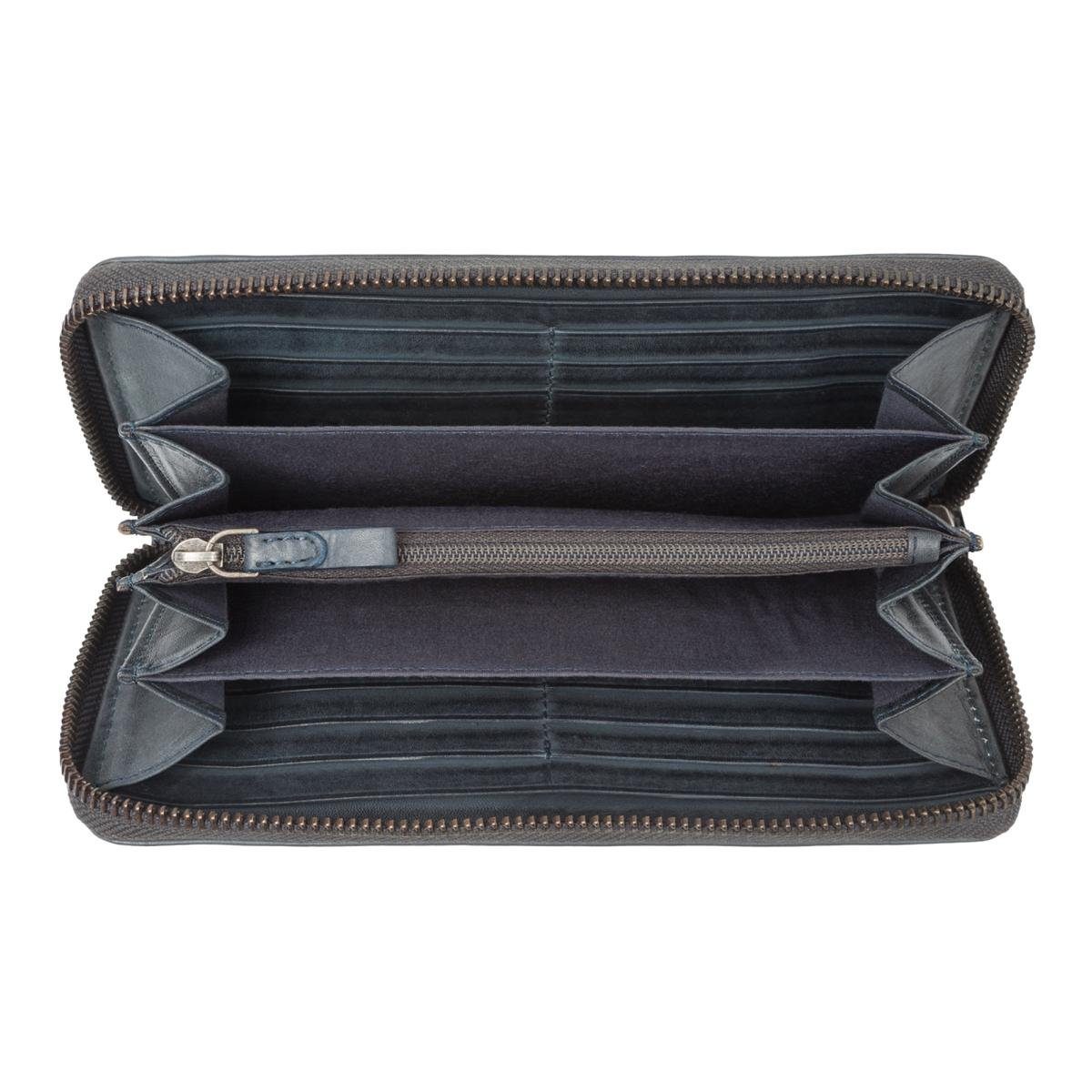 camel active Geldbörse blaue camel active Reißverschluss Langbörse, Leder