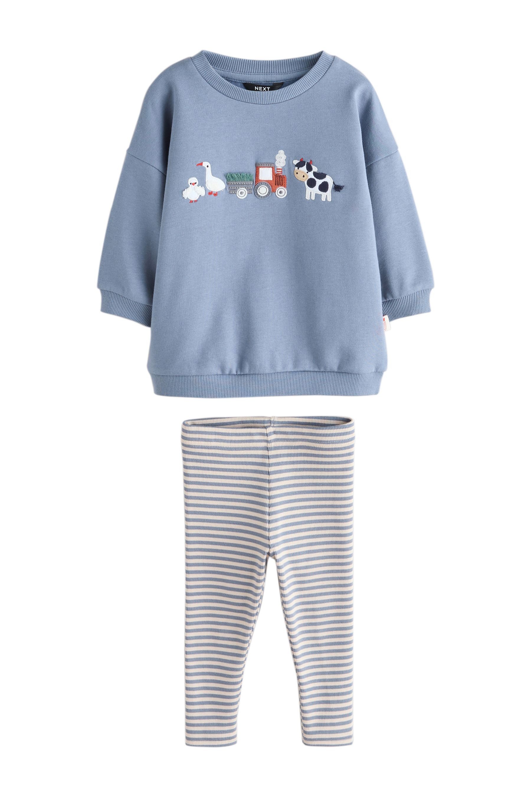 Top & Leggings Rundhals-Sweatshirt und Leggings im Set