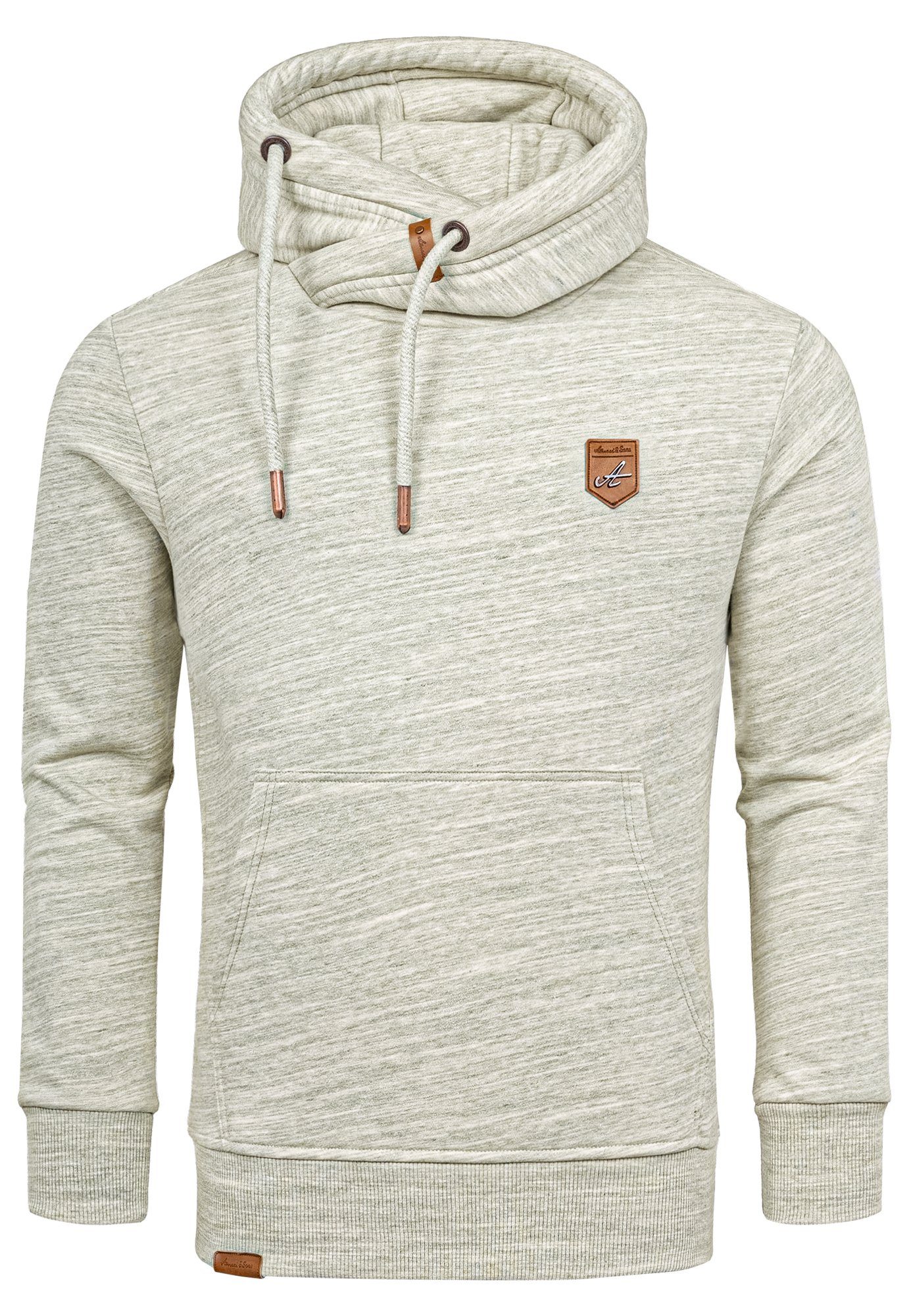Amaci&Sons Kapuzenpullover HENDERSON Kapuzenpullover Herren Basic Kontrast günstig online kaufen