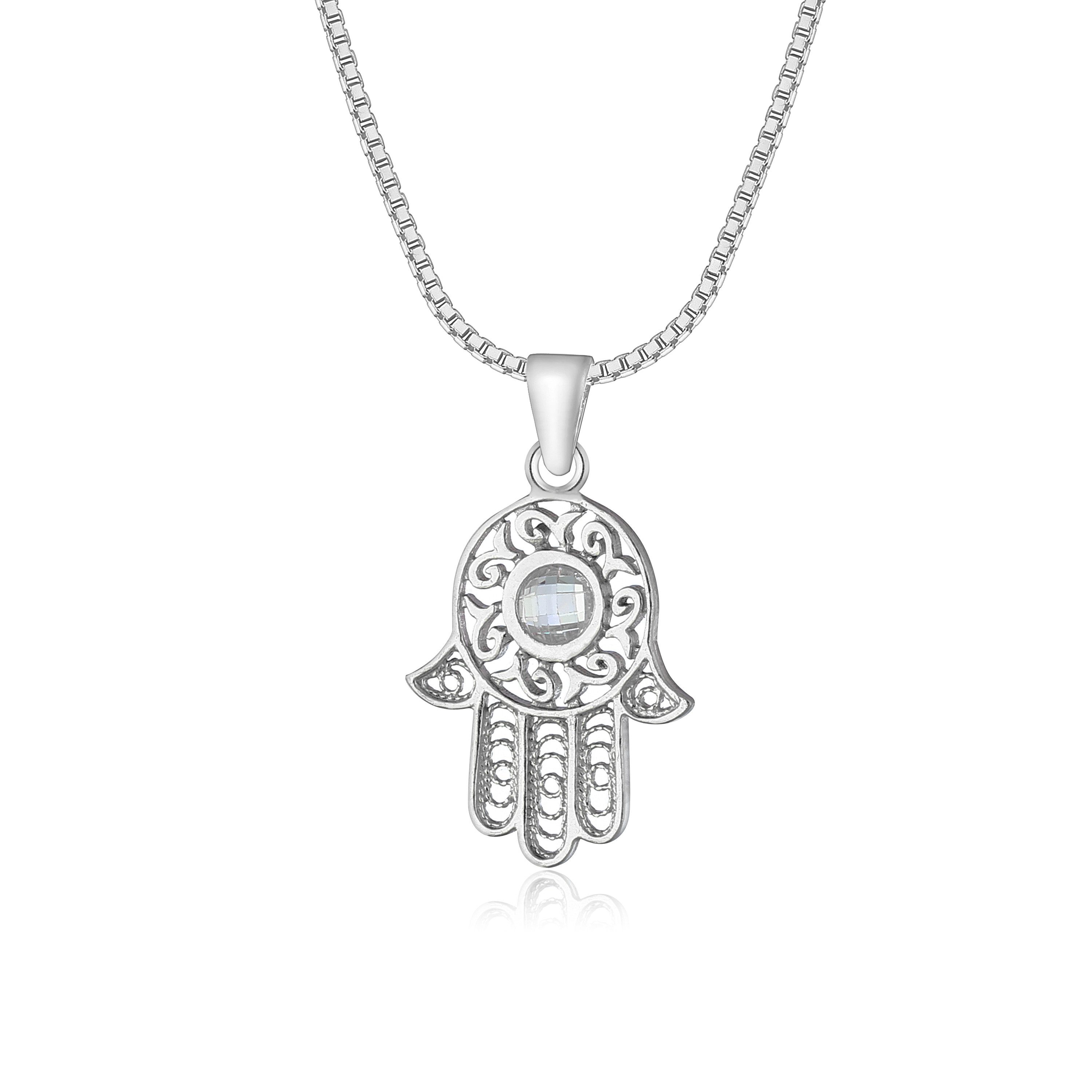 NAHLE Kette mit Anhänger Silberkette Hamsa günstig online kaufen