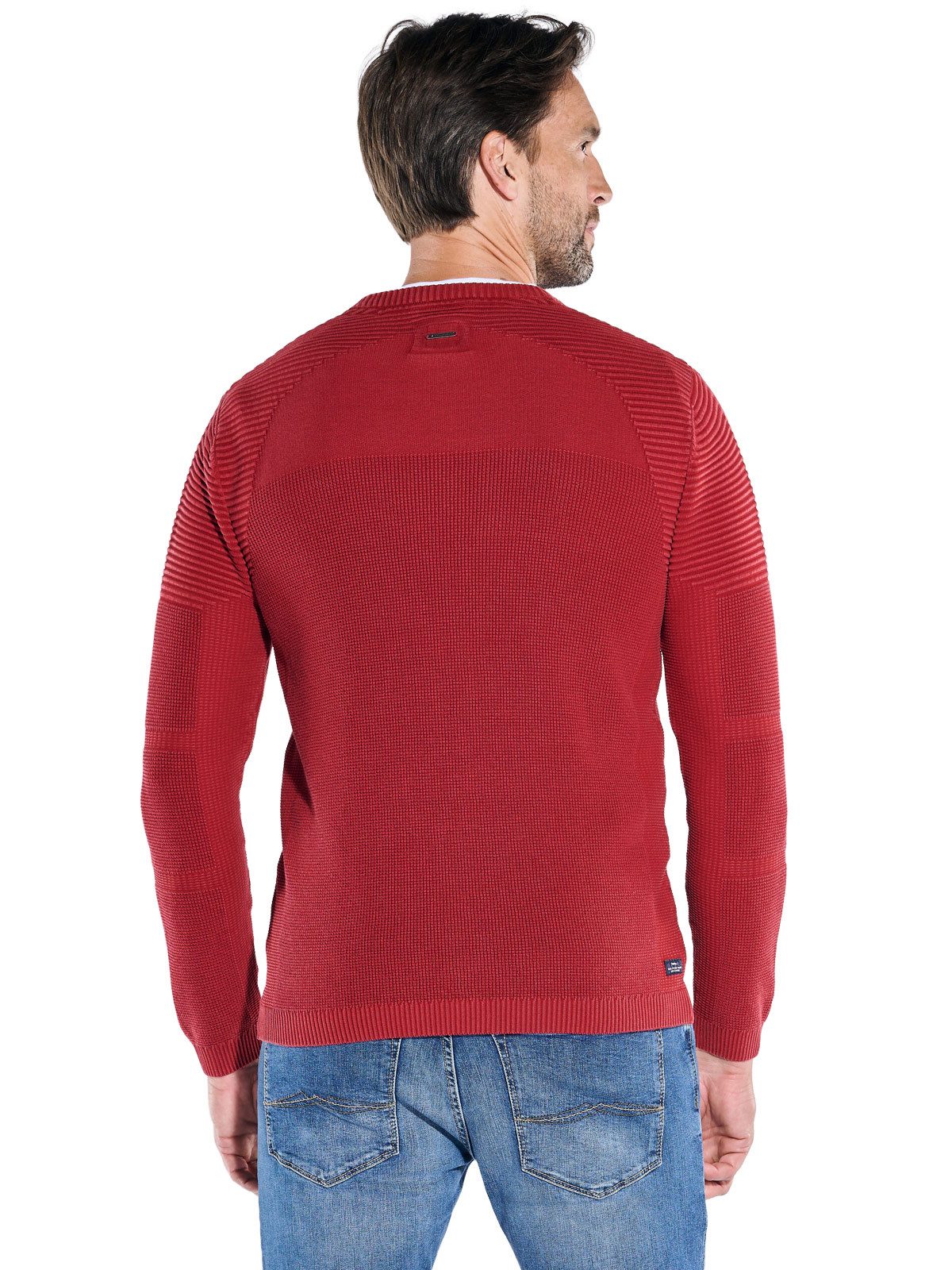 Engbers Rundhalspullover engbers Herren Pullover aus Baumwolle, Rot günstig online kaufen