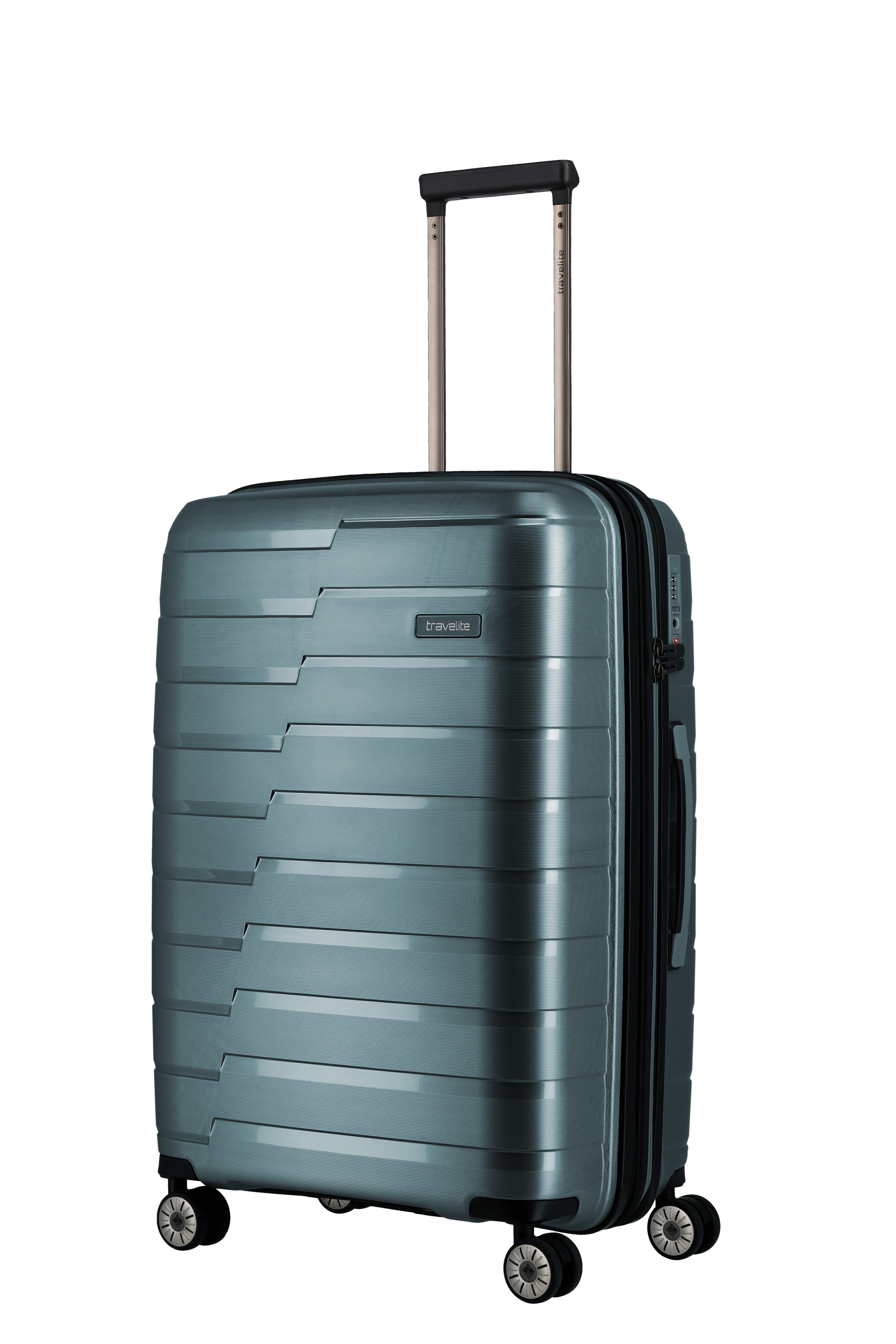 travelite Trolley AIR BASE Reisekoffer Hartschale, 4 Rollen, widerstandsfähiges Material und cleverer Innenaufteilung