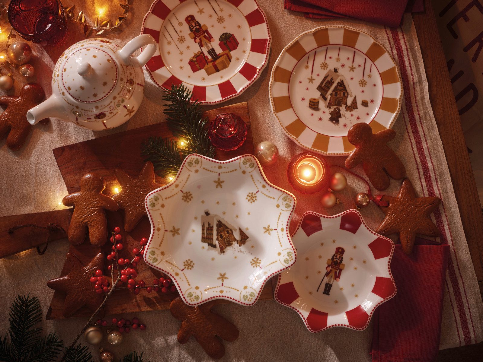 Hutschenreuther Frühstücksteller Christmas Love beige Teller flach 22cm