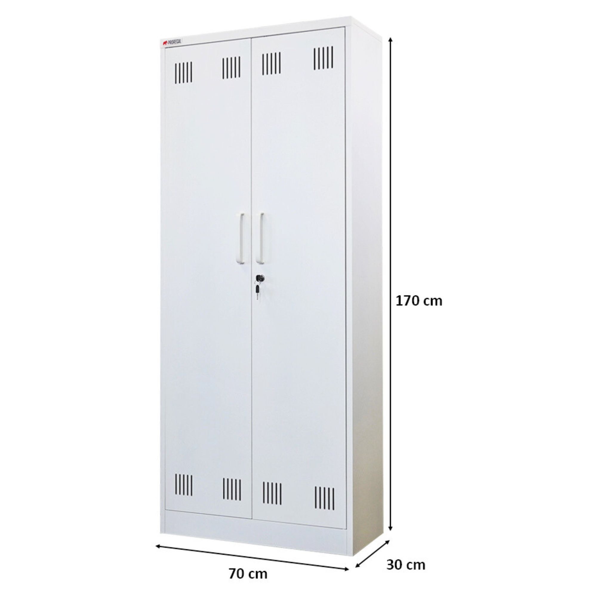 PROREGAL® Mehrzweckschrank Flügeltürenschrank RHINO abschließbar 170x70x30c günstig online kaufen