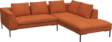 FLEXLUX Ecksofa Loano, modernes Sofa, frei im Raum stellbar, lose Kissen, Kaltschaum im Sitz