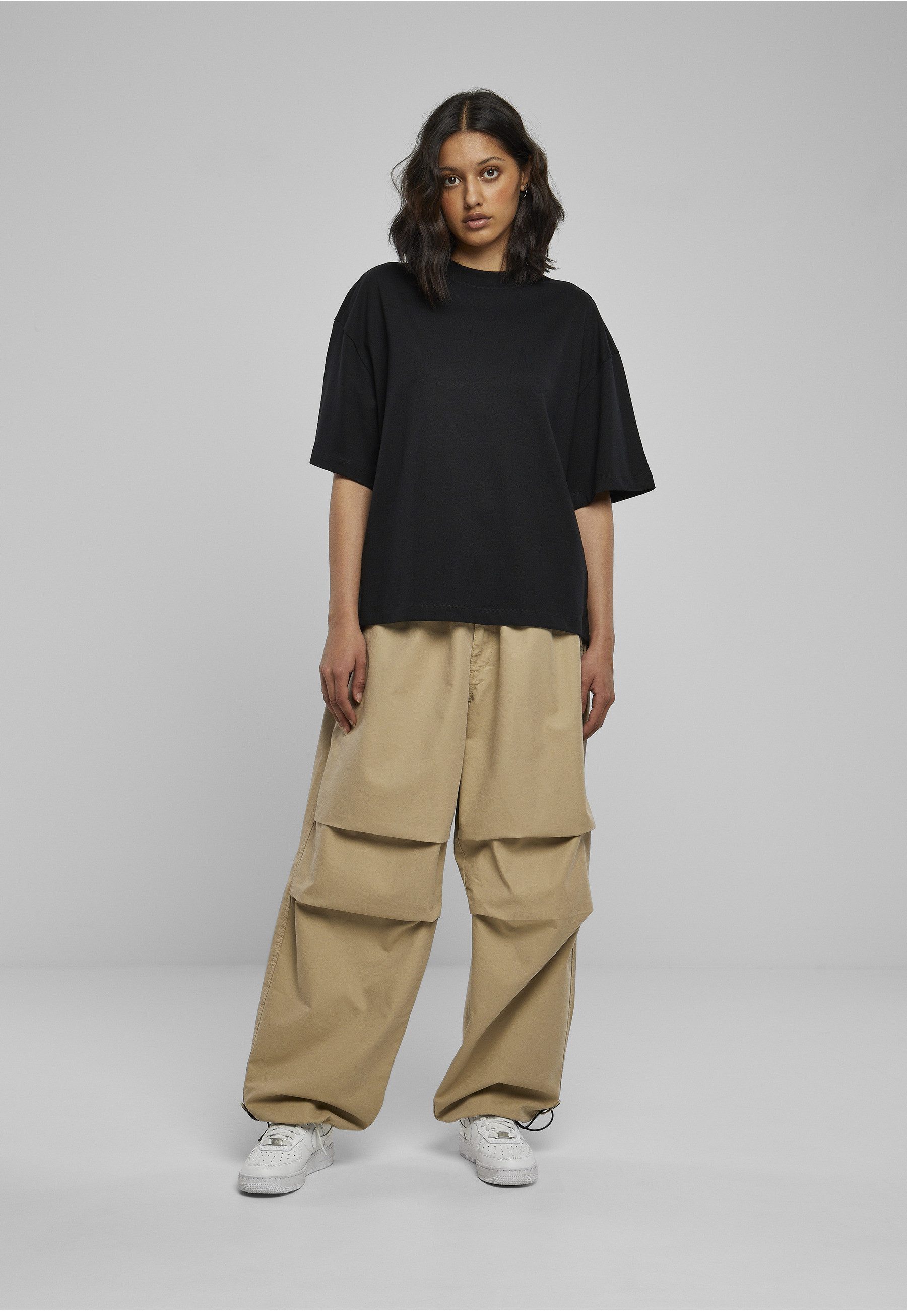 URBAN CLASSICS Kurzarmshirt Urban Classics Damen Ladies Organic Heavy Slit günstig online kaufen