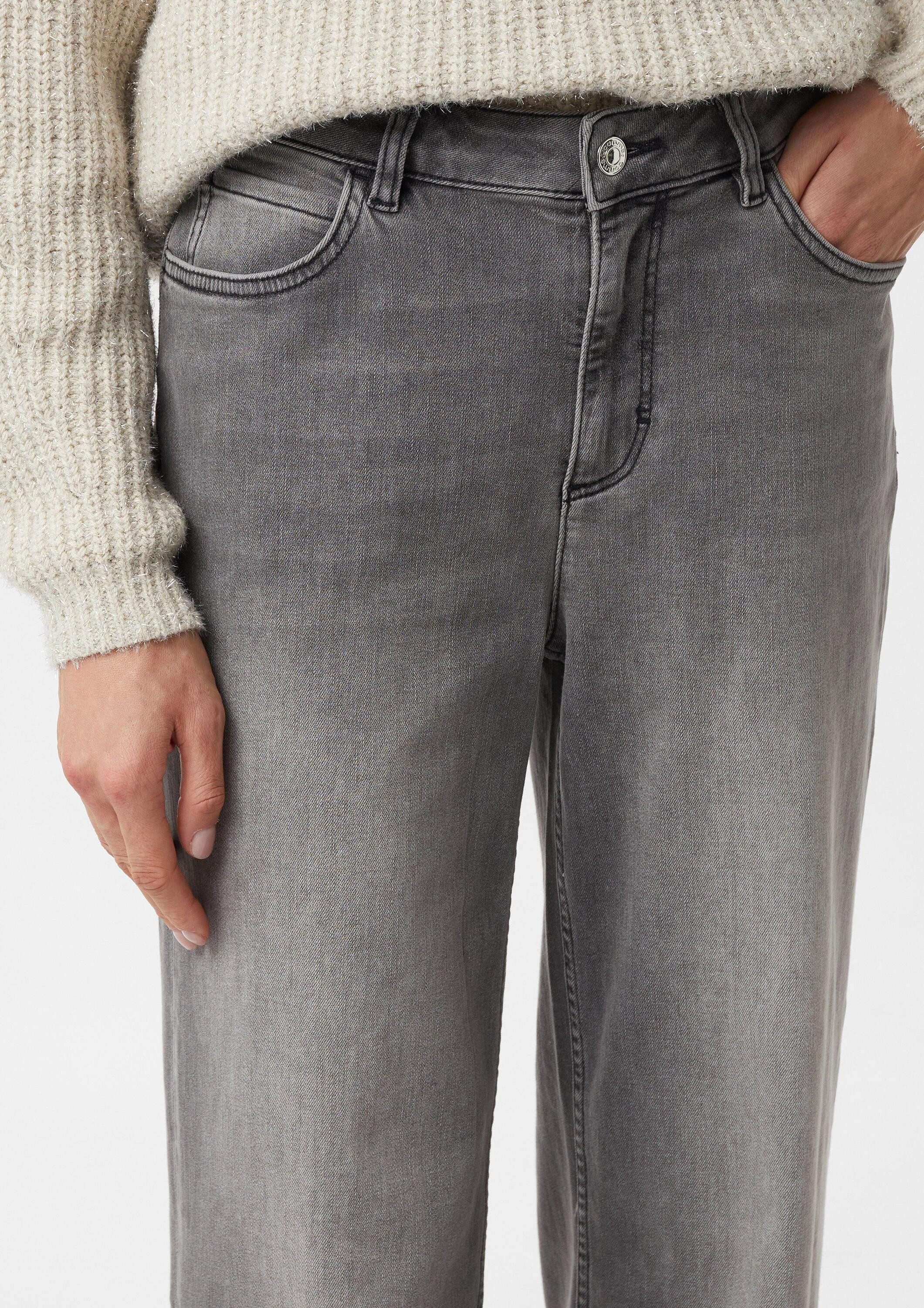 comma Weite Jeans Jeans-Hose Elastische Jeans mit weitem Bein