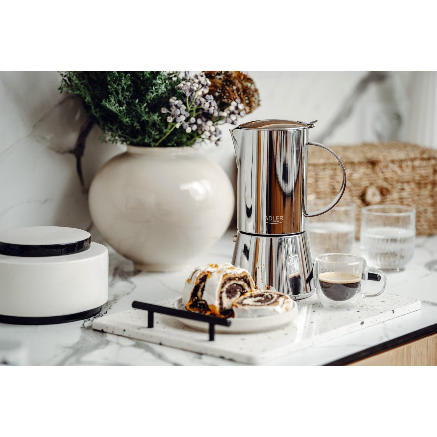 Adler Espressokocher, 0,5l Kaffeekanne
