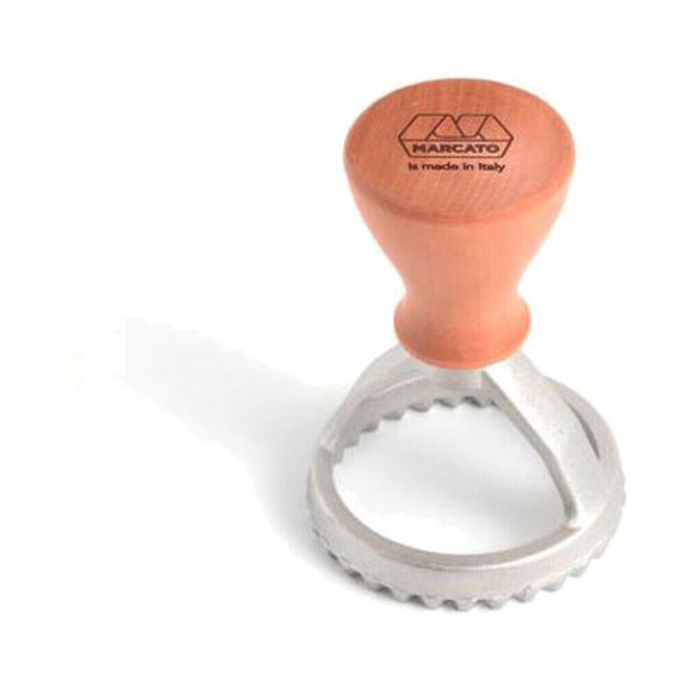 Marcato Ravioliform Ravioli Ausstecher 5,8 cm natur, (1-tlg), Ravioli Ausstecher, Ø5,8cm, Aluminiumdruckguss, braun