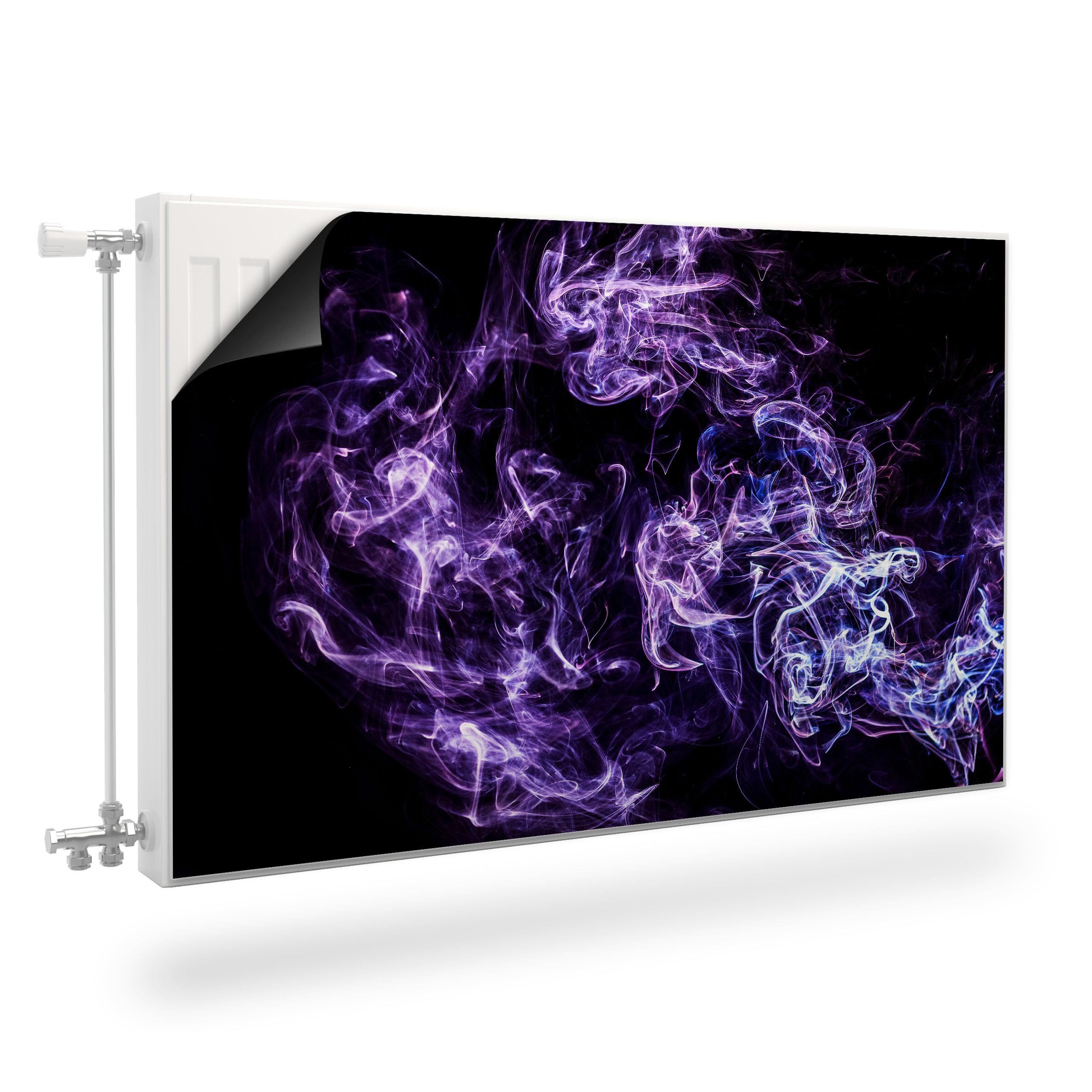 Muralo Magnetfolie Heizkörperverkleidung Muster – Heizkörperabdeckung magnetisch, Violette Abstraktion – 80x60 cm, abriebfest, abwischbar