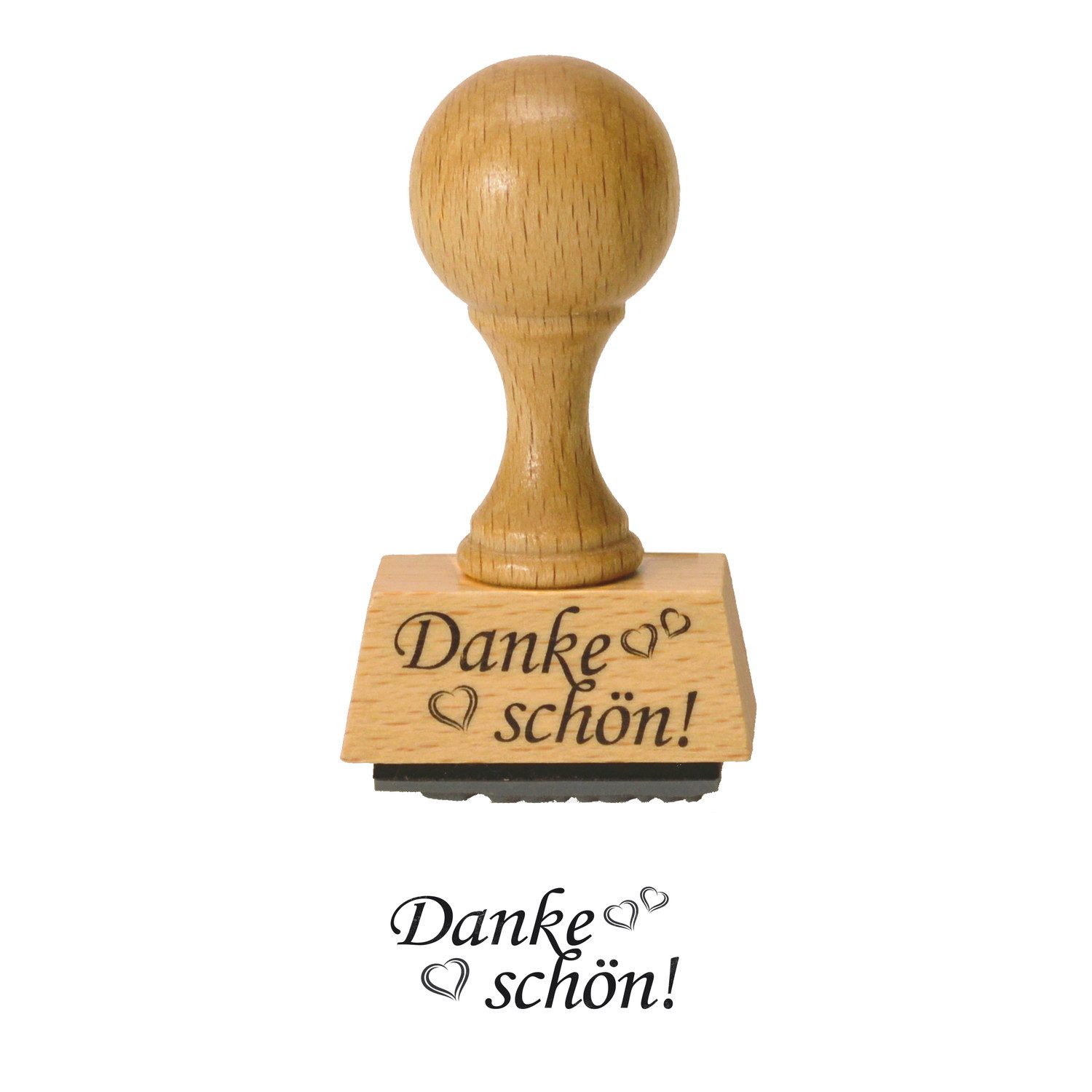 Meyco Stempel „kleines DANKESCHÖN“ Mit Holzgriff – Ca. 50x30 Mm