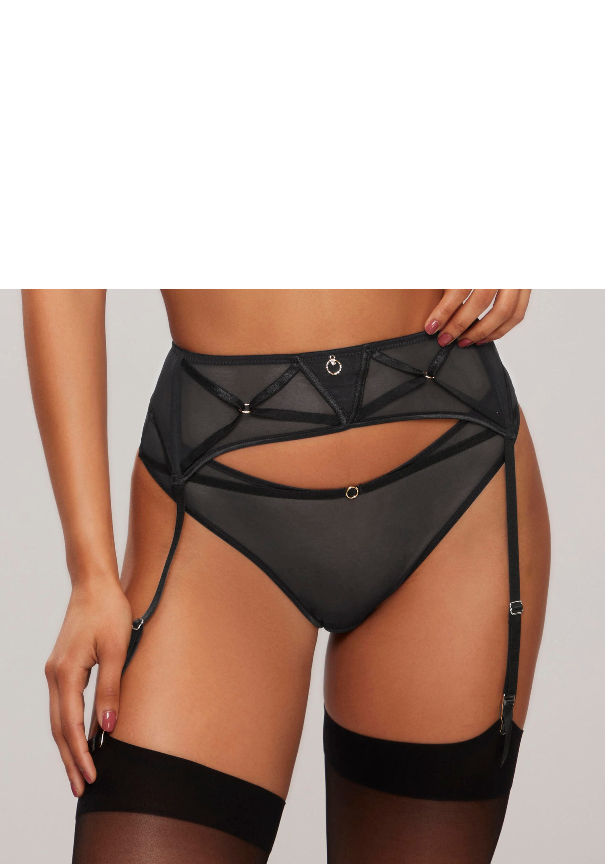 LASCANA Strapsgürtel, mit extravagantem Bänderdetail, sexy Dessous