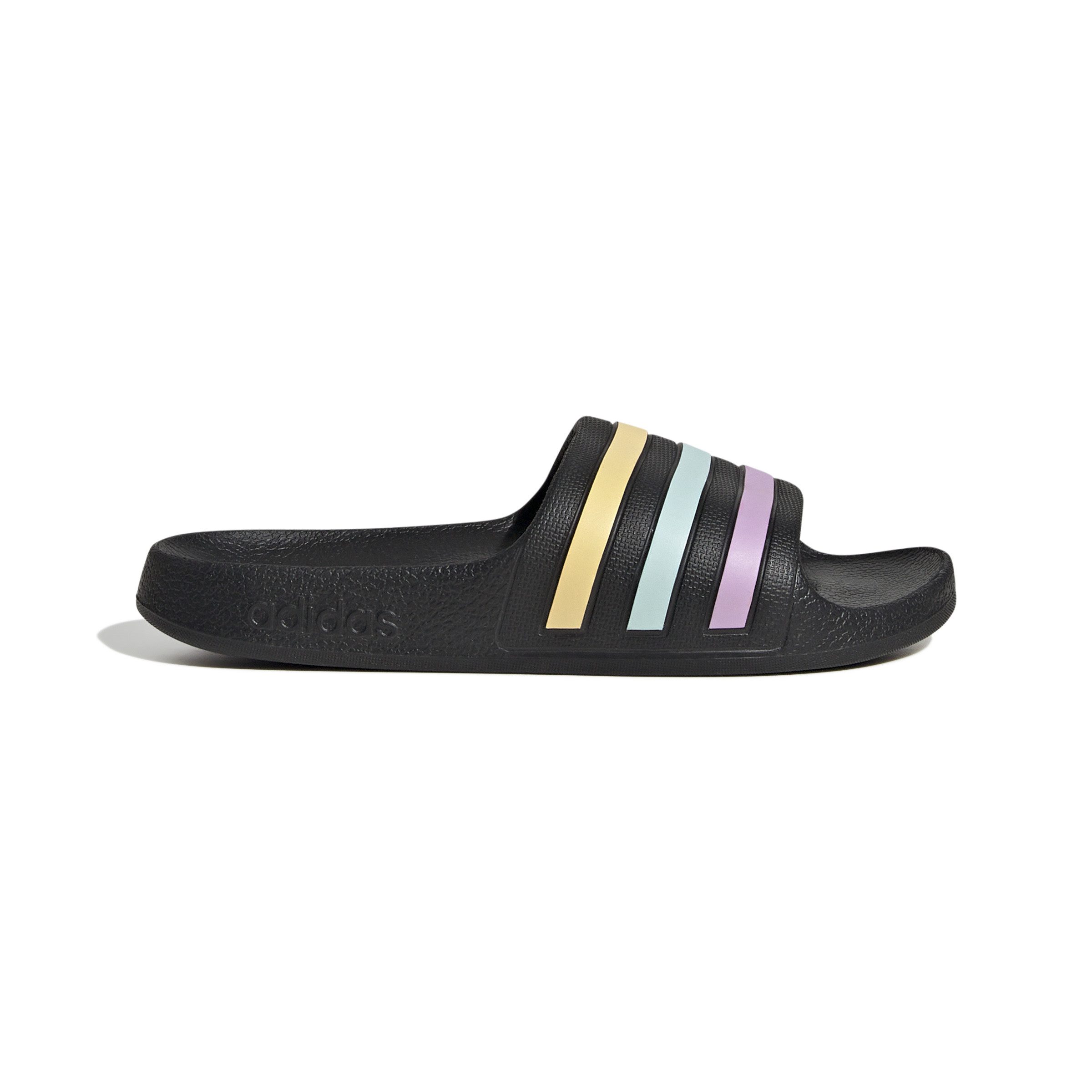 ADILETTE AQUA K CBLACK/ORGTIN/HALMIN Badeschuh