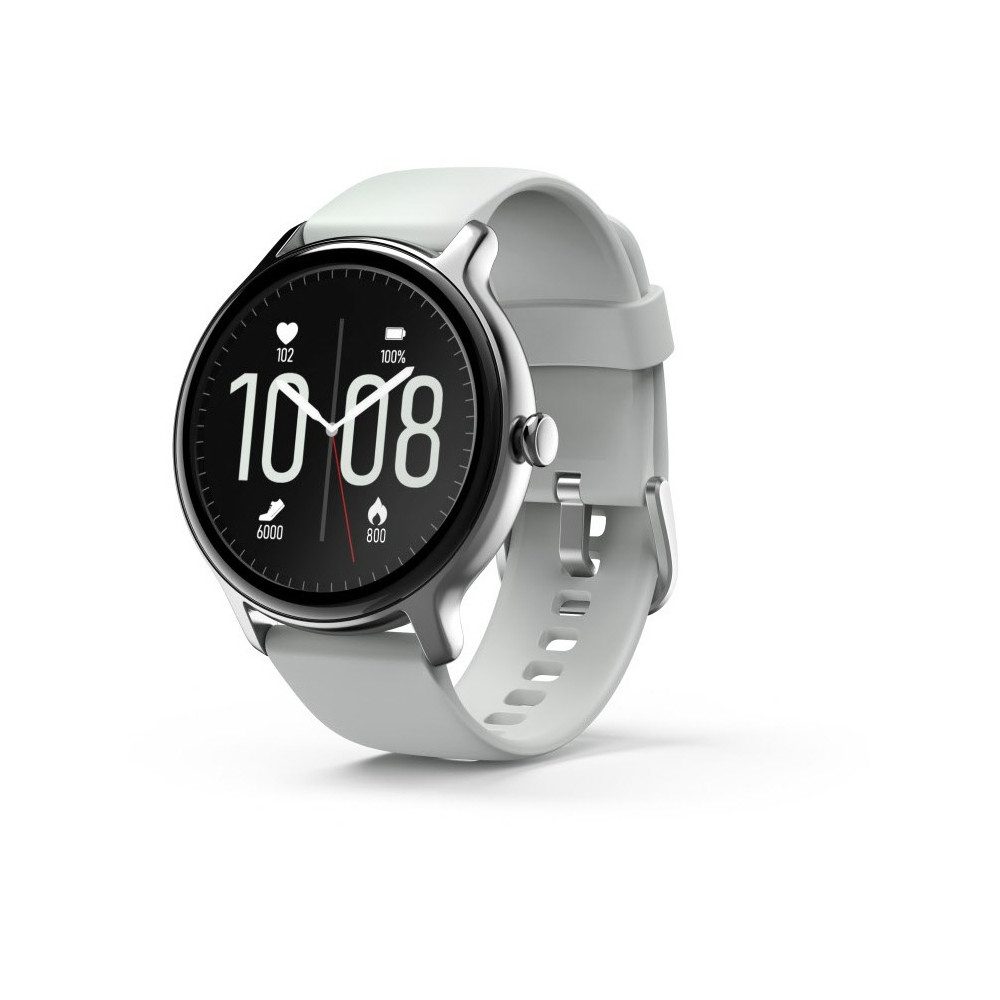Hama Hama Fit Watch 4910 Smartwatch silber/grau. Smartwatch (Android IOS), Sportlich und elegant im Design, Blutsauerstoff- und Herzfrequenzmessung