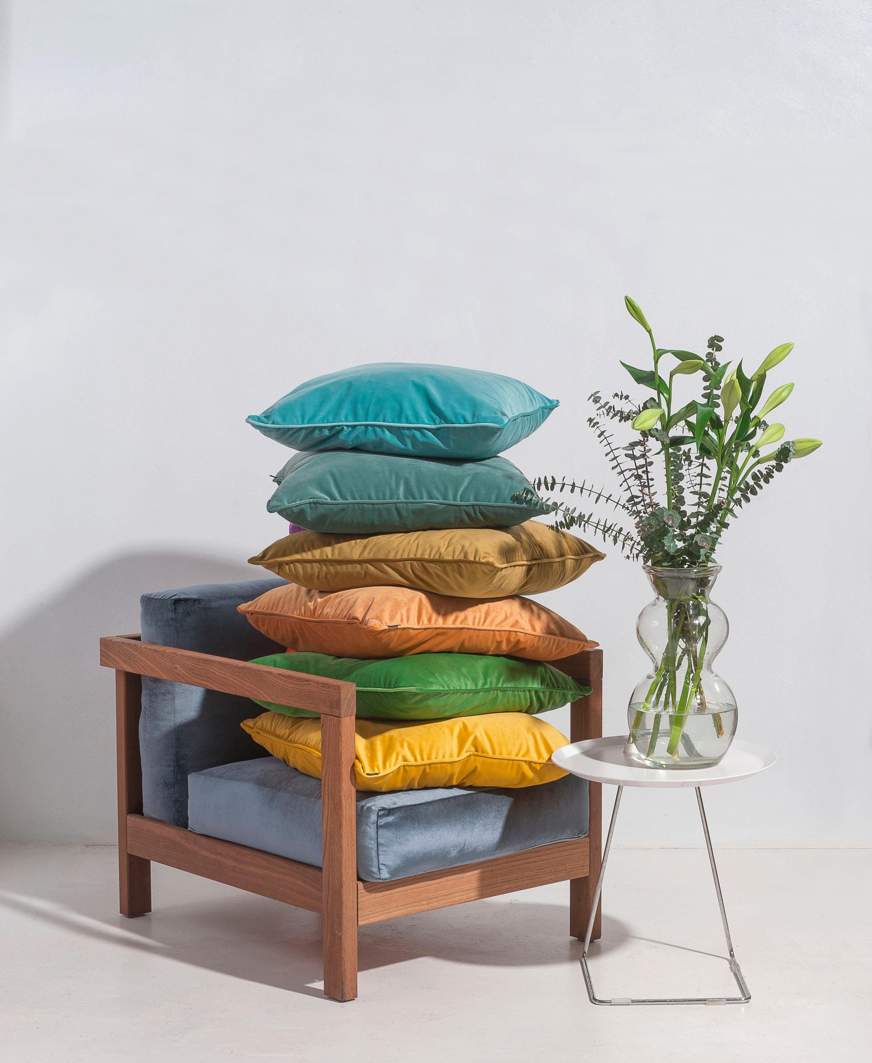 H.O.C.K. Dekokissen Nobile Samt, Kissenhülle mit Füllung, 1 Stück günstig online kaufen