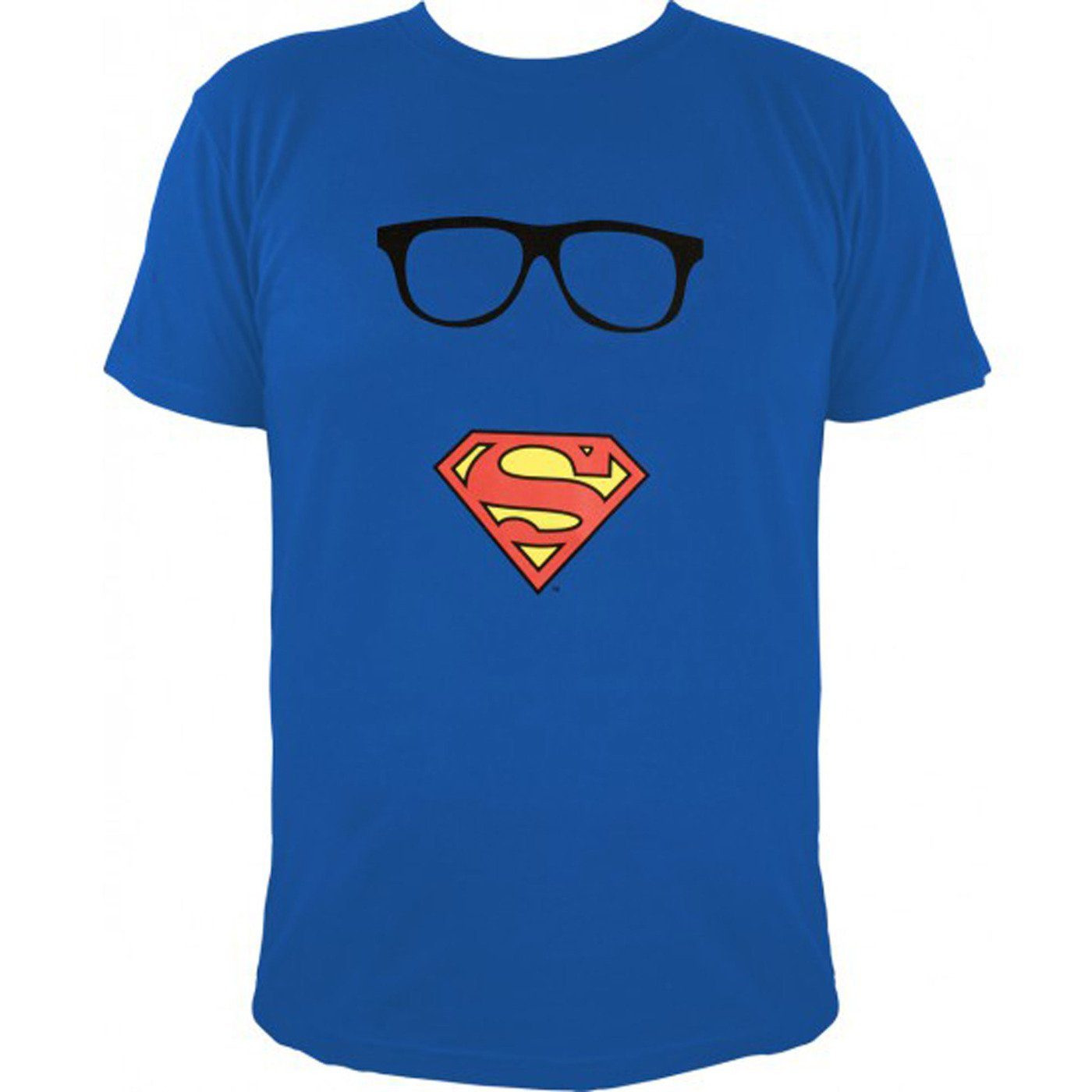 DC Brille mit T-Shirt - T-Shirt Superman Labels® Logo Comics United Blau