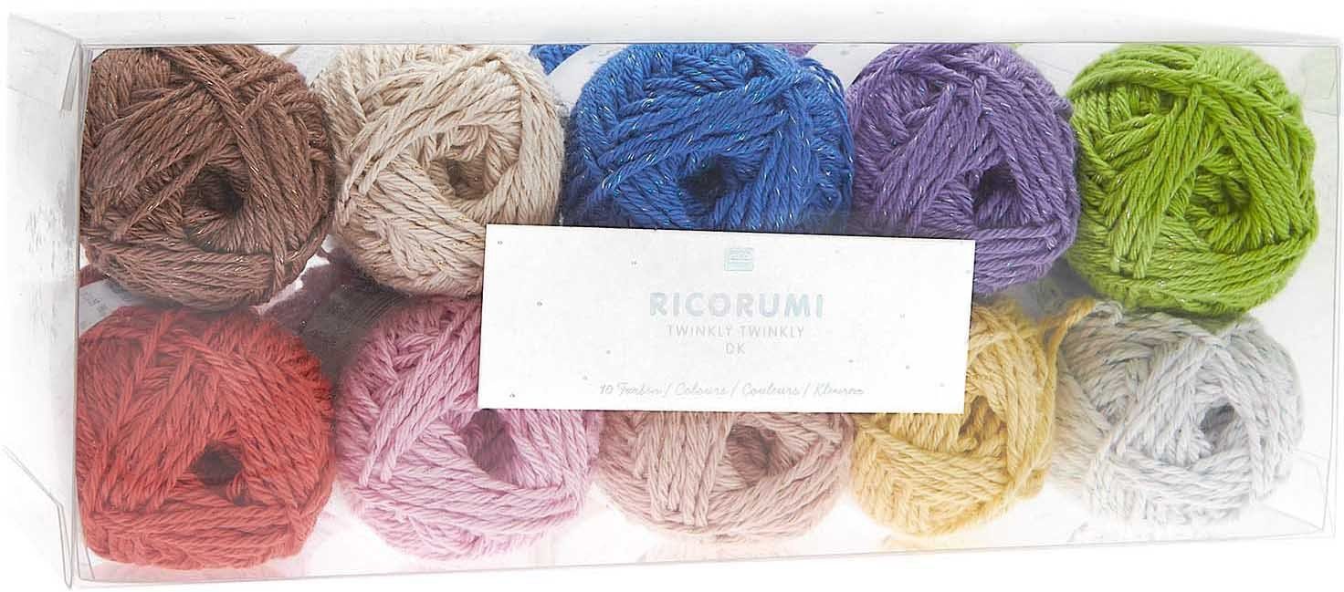 Rico Design Ricorumi-Set Twinkly Twinkly Häkelwolle, 10er-Set