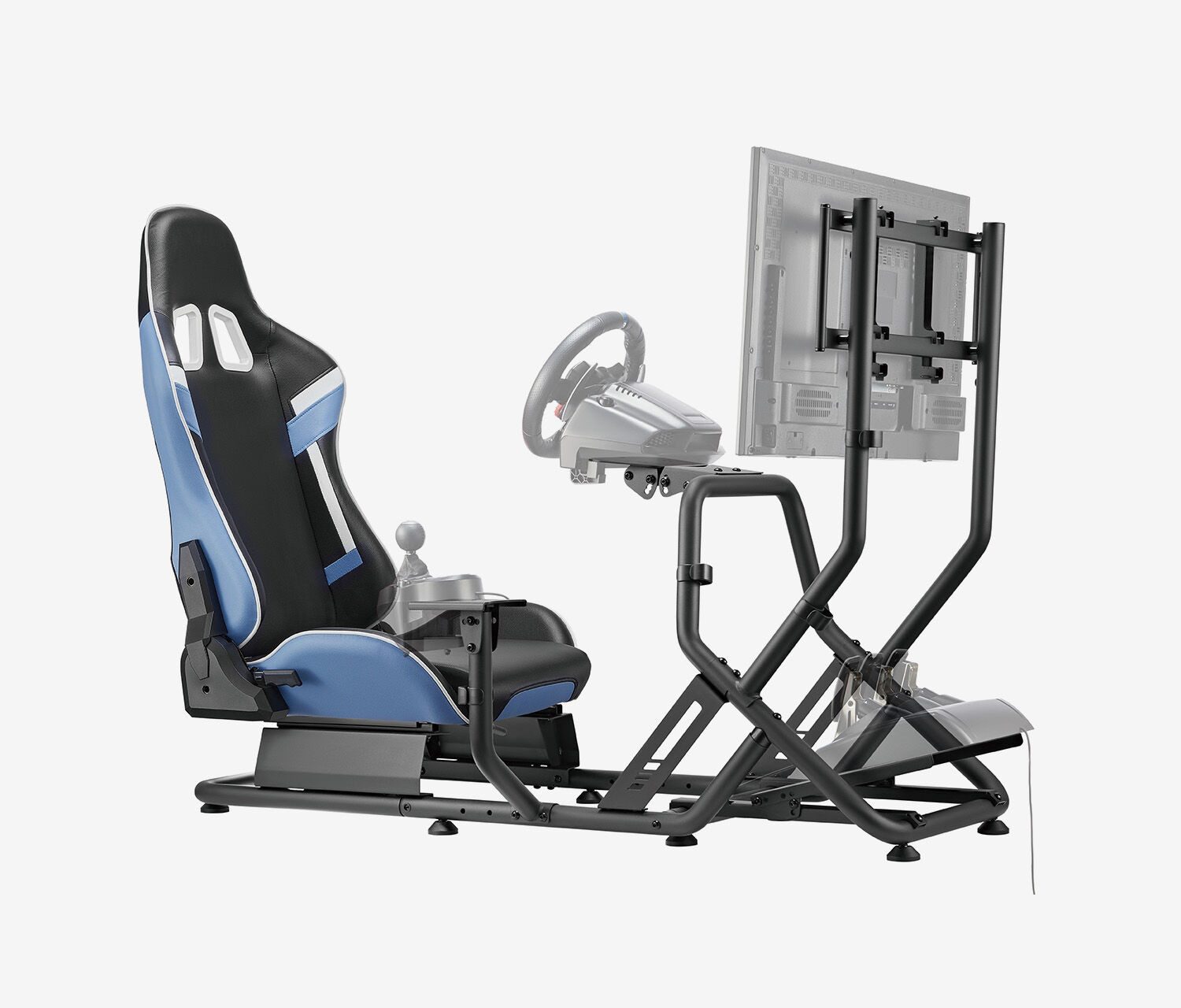 Ergolutions Gaming-Stuhl Ergonomisches SimRacing Rig, Rennsimulator Sitz, Monitorhalterung, 5 Jahre Garantie, vielseitig Verstellbar