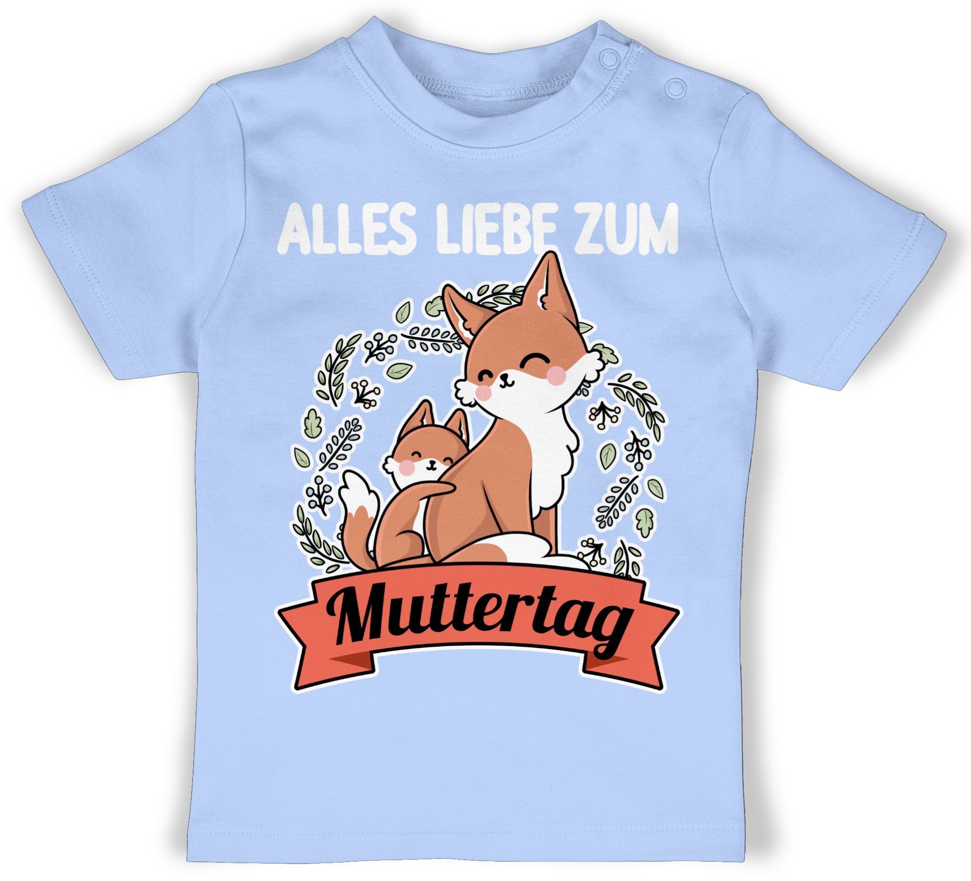 Shirtracer T-Shirt Alles liebe zum Muttertag II Muttertagsgeschenk 3 Babyblau