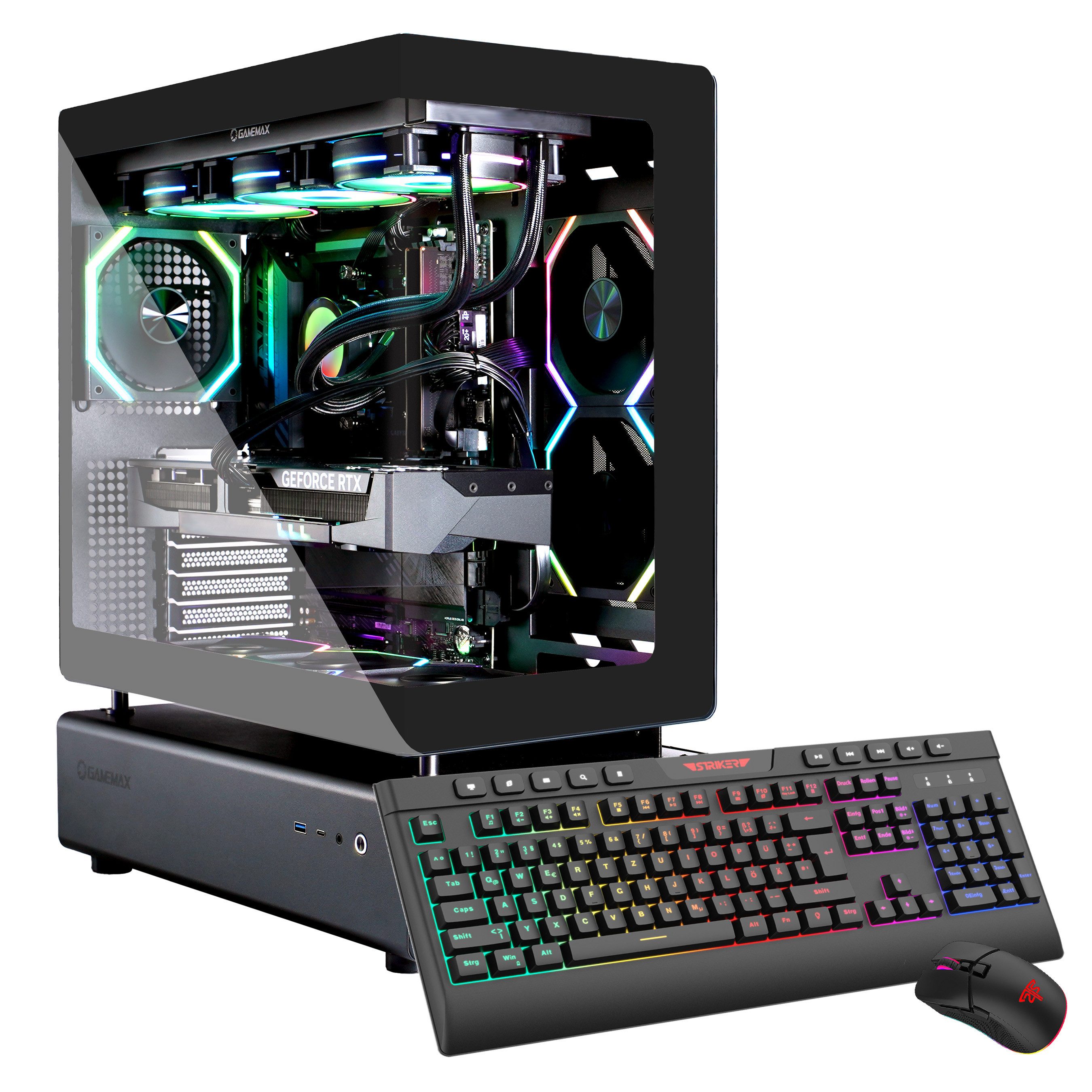 GAMEMAX N80 BK 8043 AMD Ryzen 9 9950X3D 32GB DDR5 2TB SSD RTX 5080 Gaming-PC (AMD Ryzen 9 9950X3D, RTX 5080, 32 GB RAM, 2000 GB SSD, Wasserkühlung, Windows 11, DDR5 RAM, Wasserkühlung)