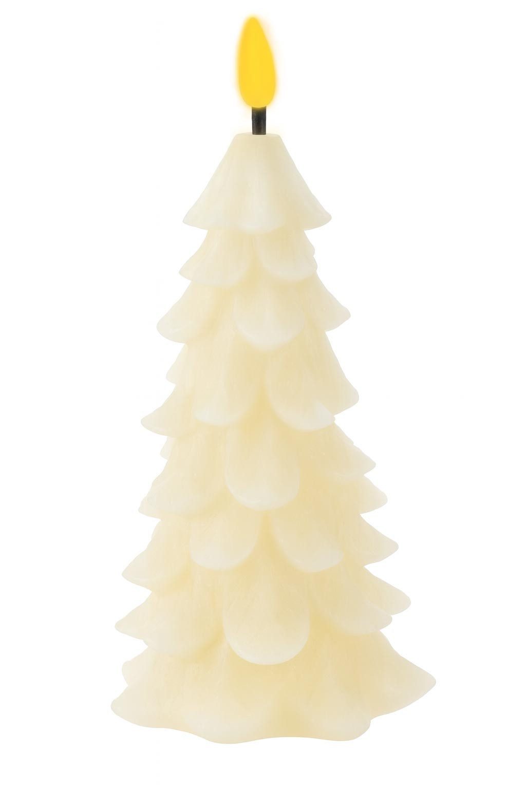 mucHome LED-Kerze LED Kerze Echtwachs flackerndem Licht Timer Engel oder Tannenbaum