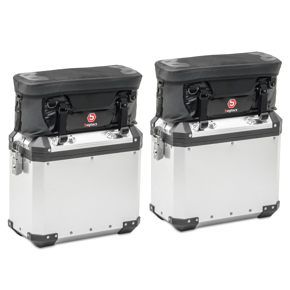 Bagtecs Reisetasche Set 2x Zusatztasche für Alukoffer wassserdicht Aluminium Koffer Tasche