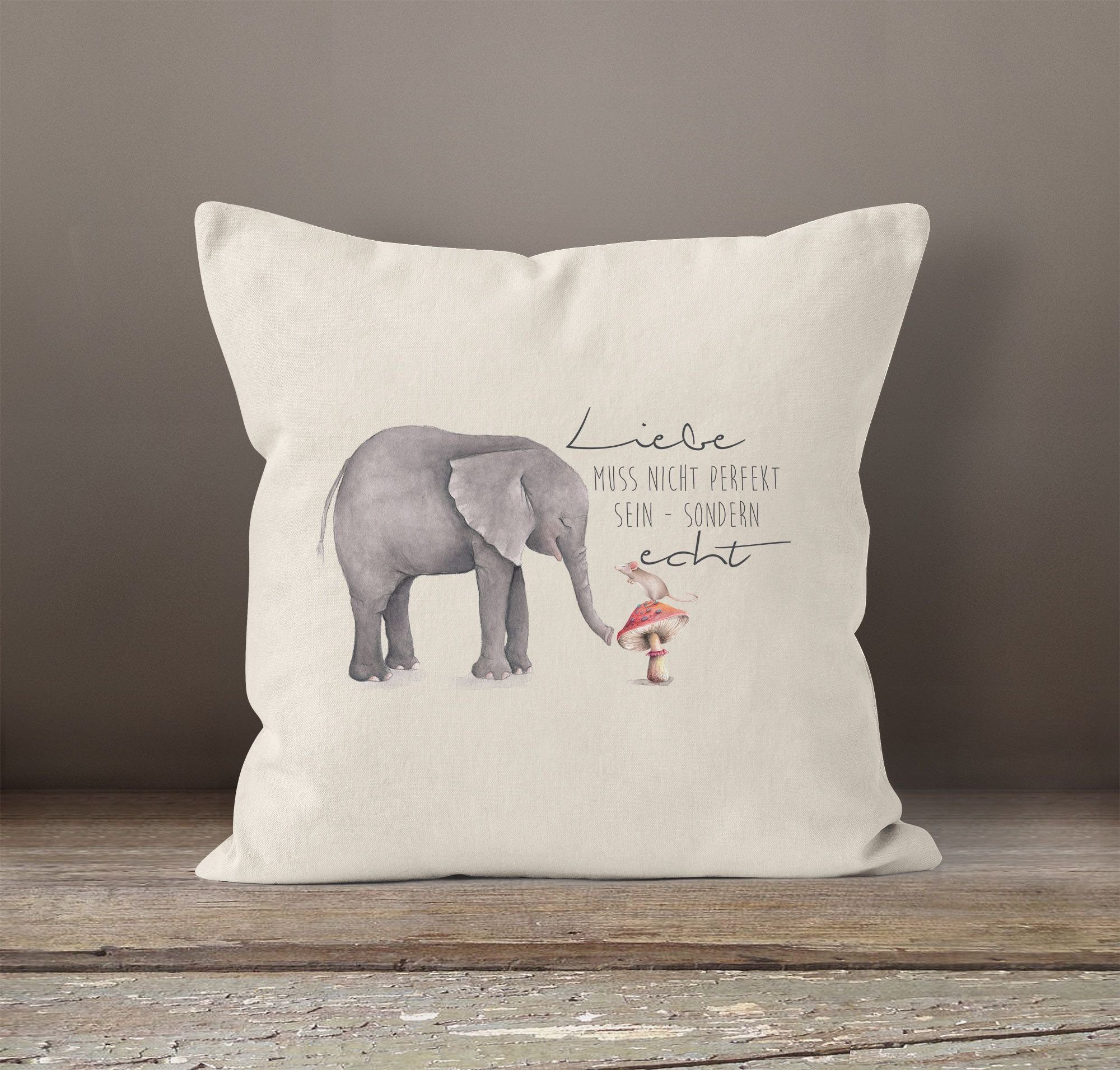 MoonWorks Dekokissen Kissenbezug Geschenk Liebe muss günstig online kaufen