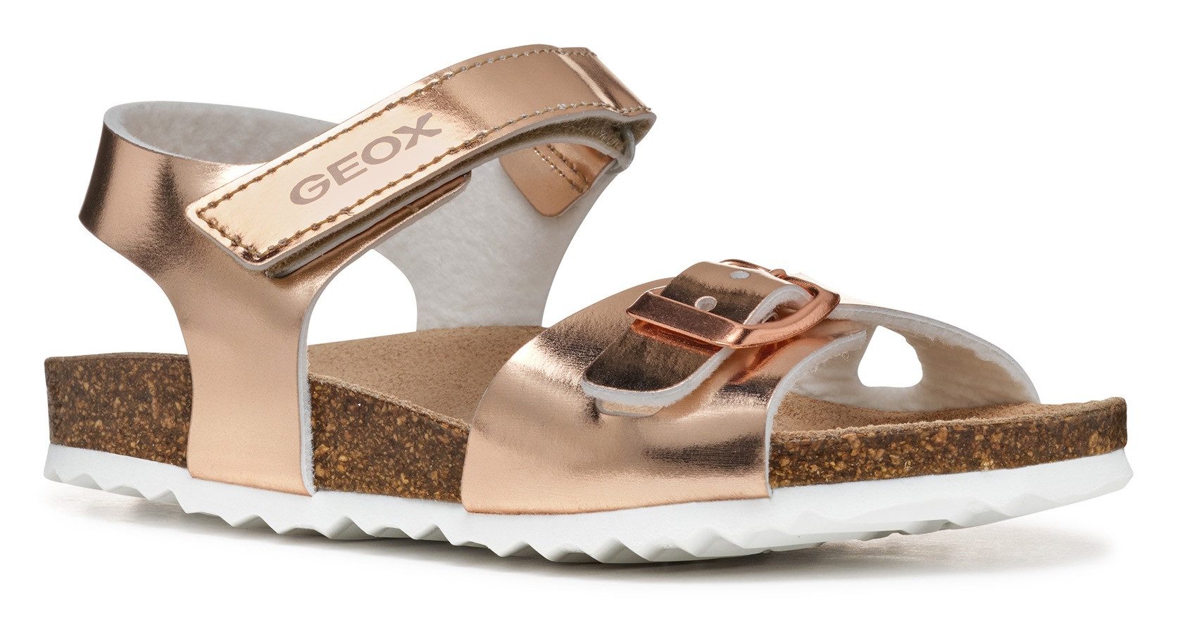 Geox J ADRIEL GIRL Sandale, Mädchen Sandale, Sommerschuh mit Fußbett