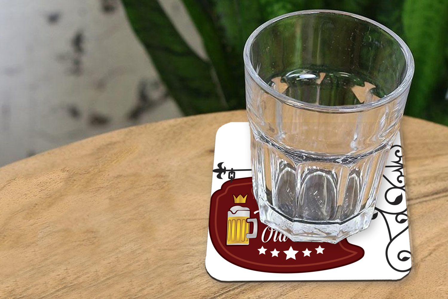 Tischuntersetzer, Korkuntersetzer, Glasuntersetzer, Eine Barschilds, Illustration MuchoWow Untersetzer, für 6-tlg., eines Gläser, Tasse Glasuntersetzer antiken Zubehör