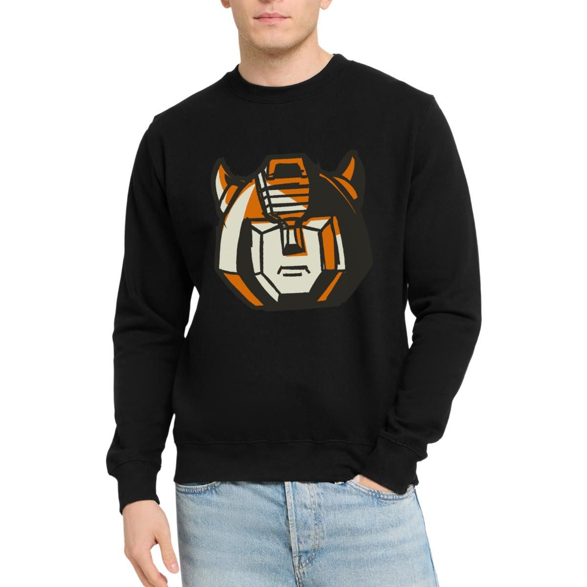 Spreadshirt Sweatshirt Transformers G1 Kostüm Kopf Bumblebee Outfit Unisex Pullover (1-tlg)