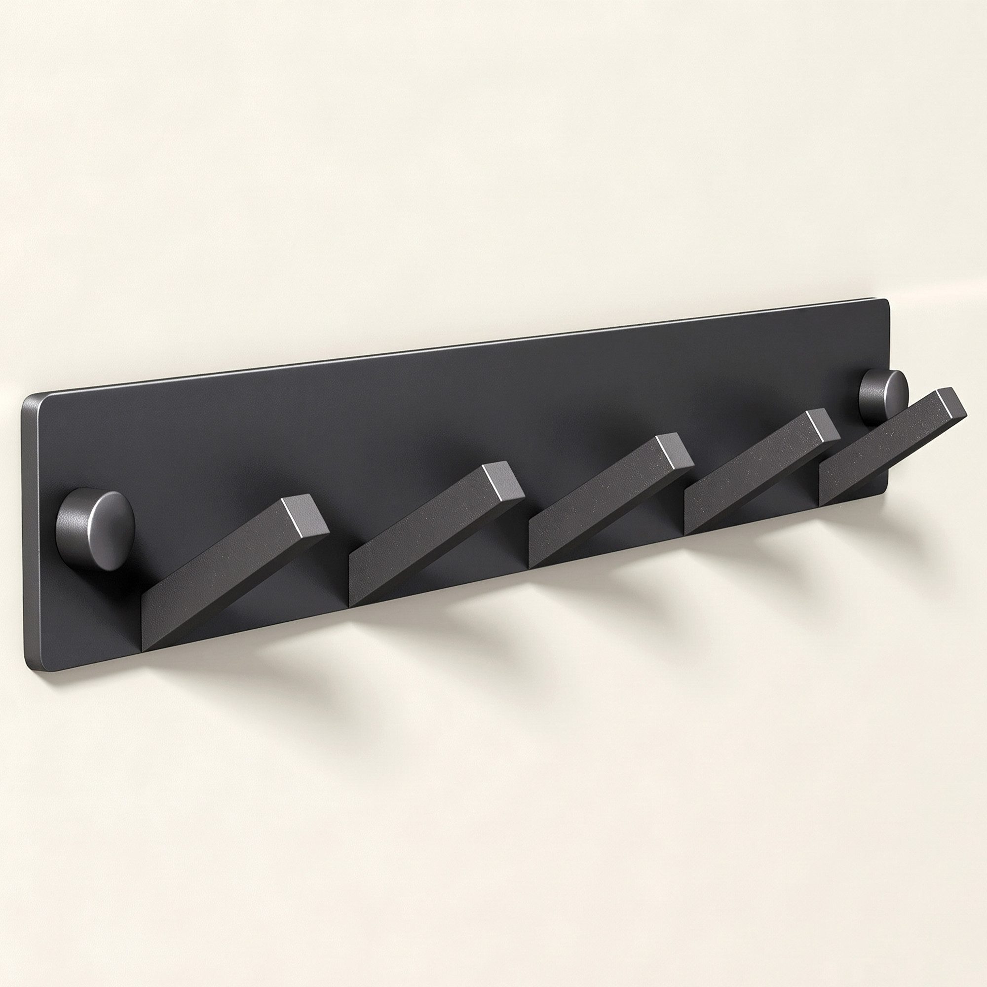doporro Wandgarderobe Garderobenhaken Edelstahl, Kleiderhaken Wand mit 5 Haken Stalo-05, Hochwertiger Edelstahl