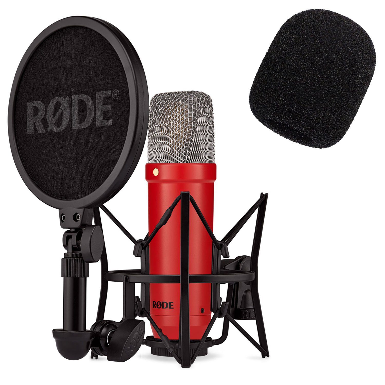 Mikrofon Rode NT1 Signature Red Mikrofon Rot mit Popschutz