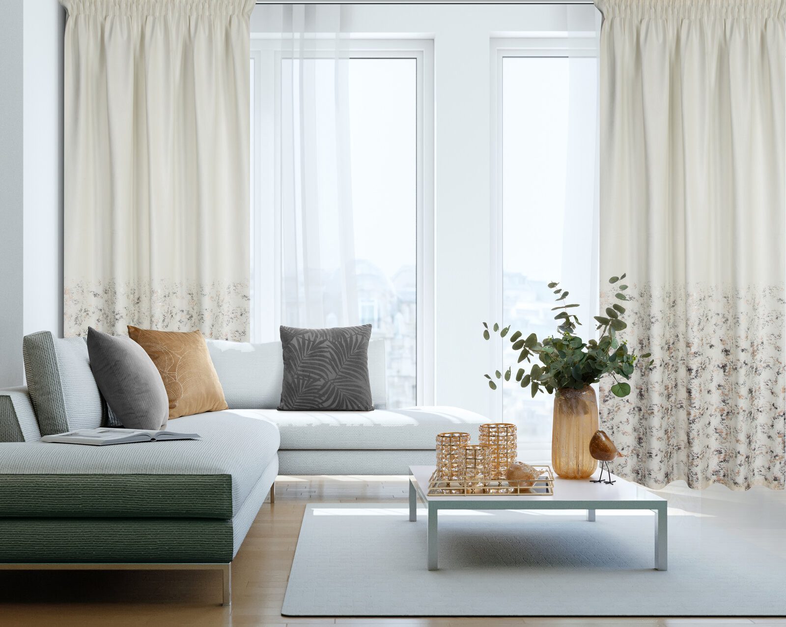 Eurofirany Vorhang MARIELA Blickdichte Vorhänge mit Kräuselband 140x270 cm Samt, Fensterdekoration zum Wohnzimmer
