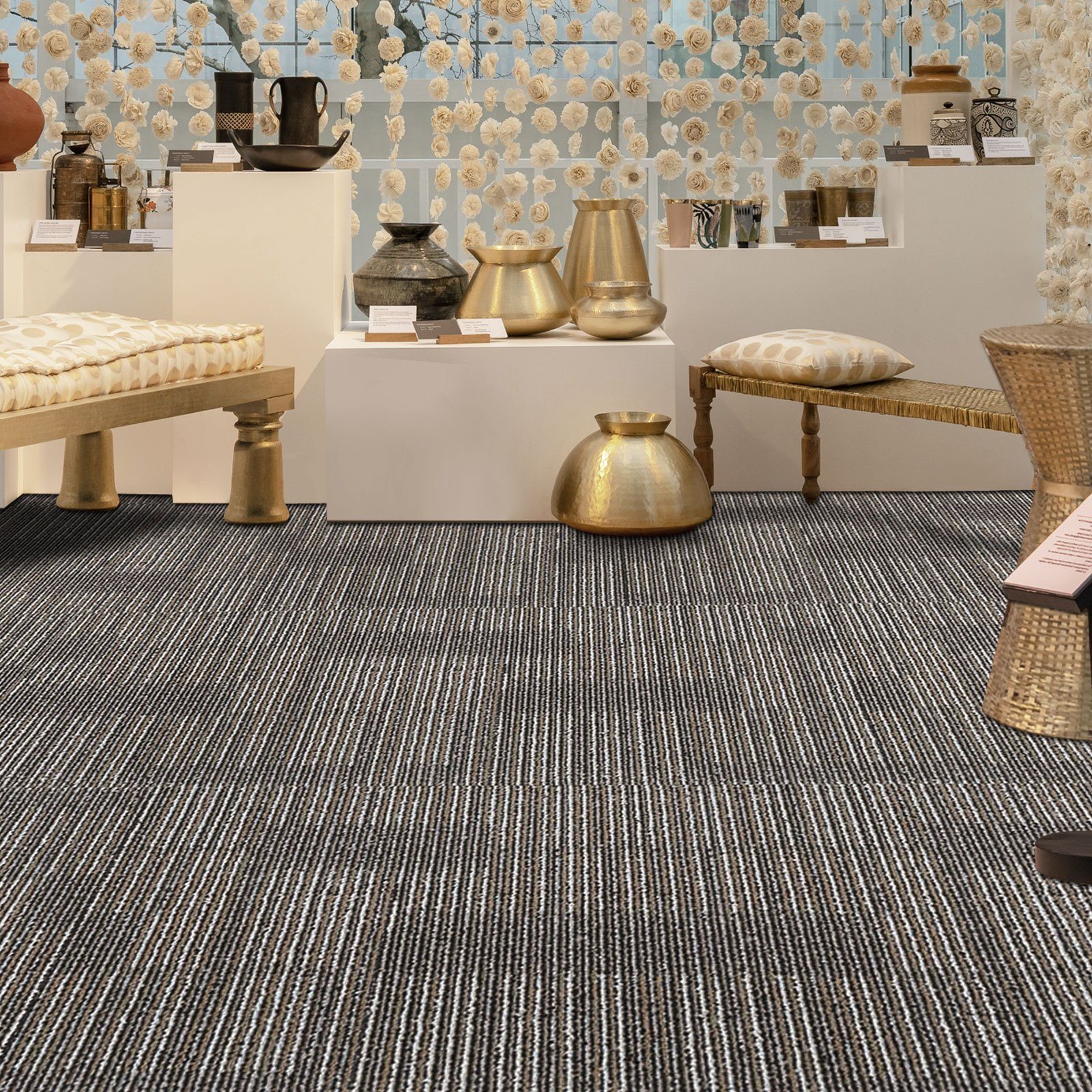 Karat Teppichfliese Zadar, Fliese, Bodenschutz, verschiedene Farben, 50x50 cm, Quadratisch, Höhe: 6 mm, Selbstliegend