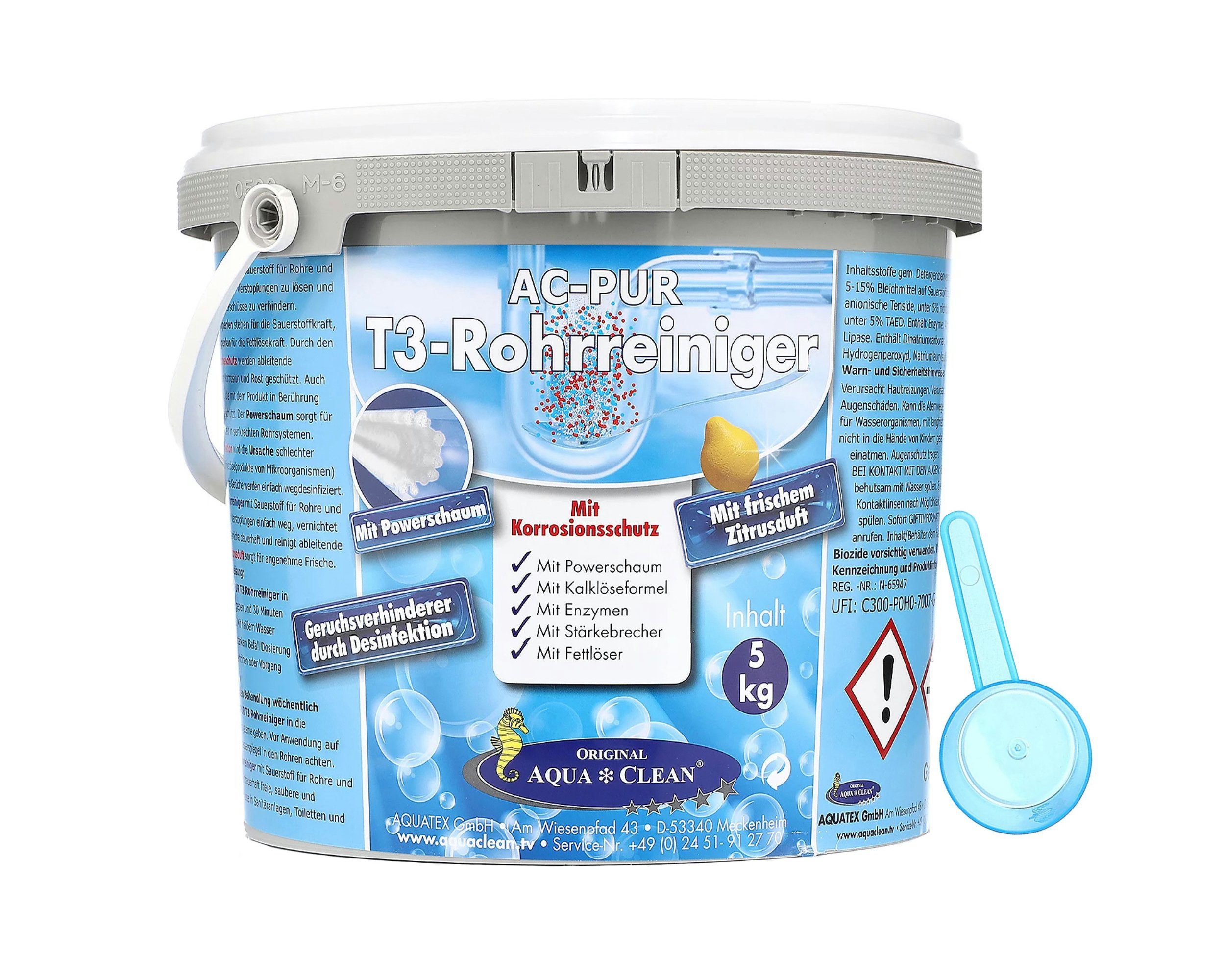 5kg mit AQUA CLEAN Korrosionsschutz T3 Rohrreiniger Rohrreiniger AC-PUR