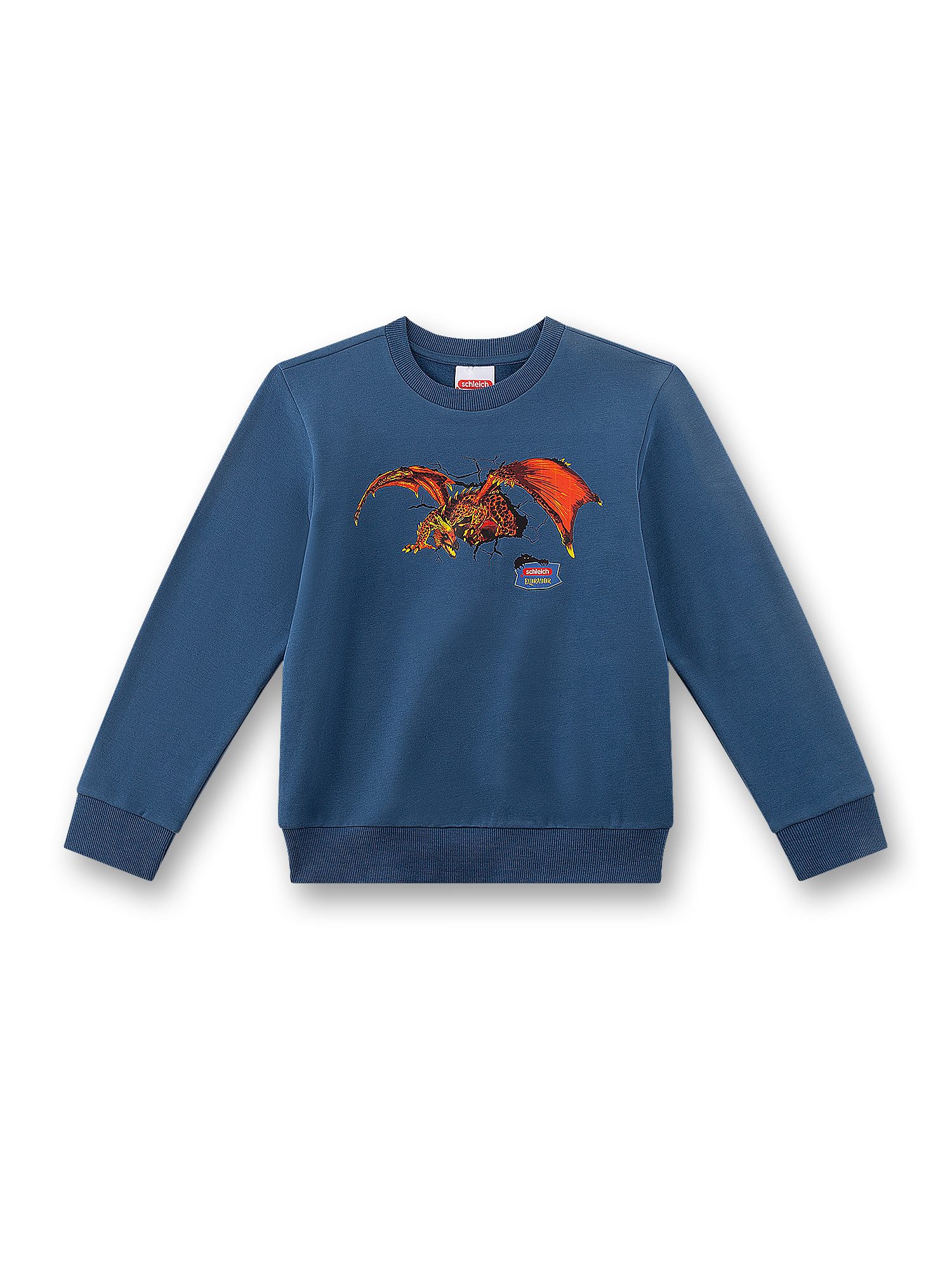 Sanetta Sweater Jungen Sweatshirt mit Drachenmotiv, Langarm aus Baumwolle