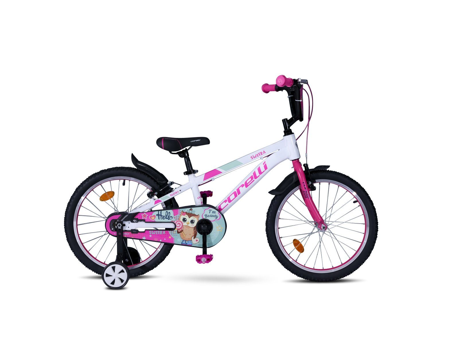 Kinderfahrrad 20 Zoll Weiß Fahrrad Mädchen Jungenfahrrad City Fahrrad Unisex 