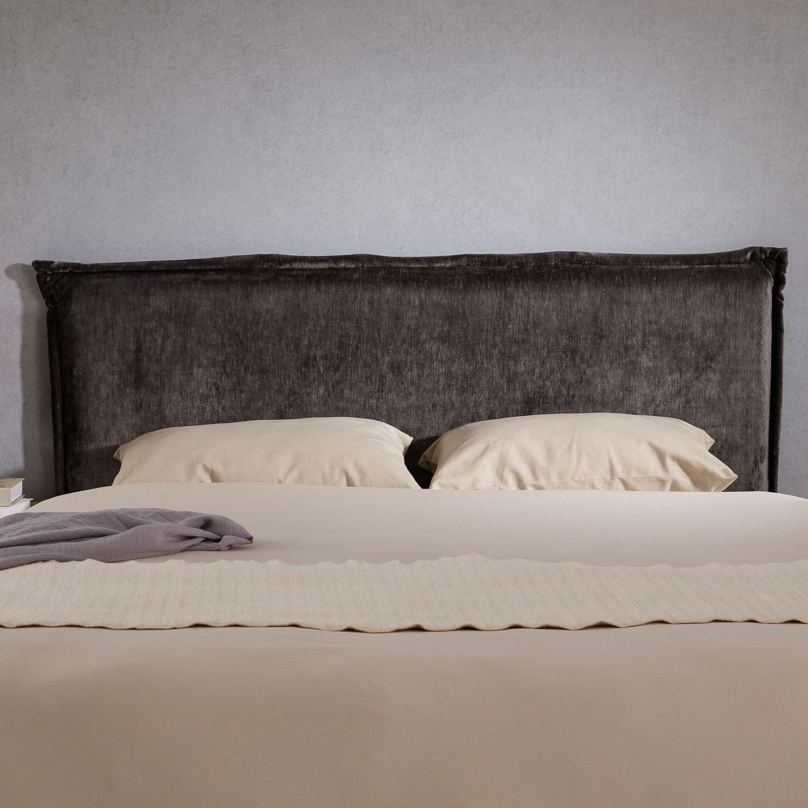 IDIMEX Kopfteil OVIO, Bettkopfteil 160cm, Headboard, Kopfteil Chenille Stof günstig online kaufen