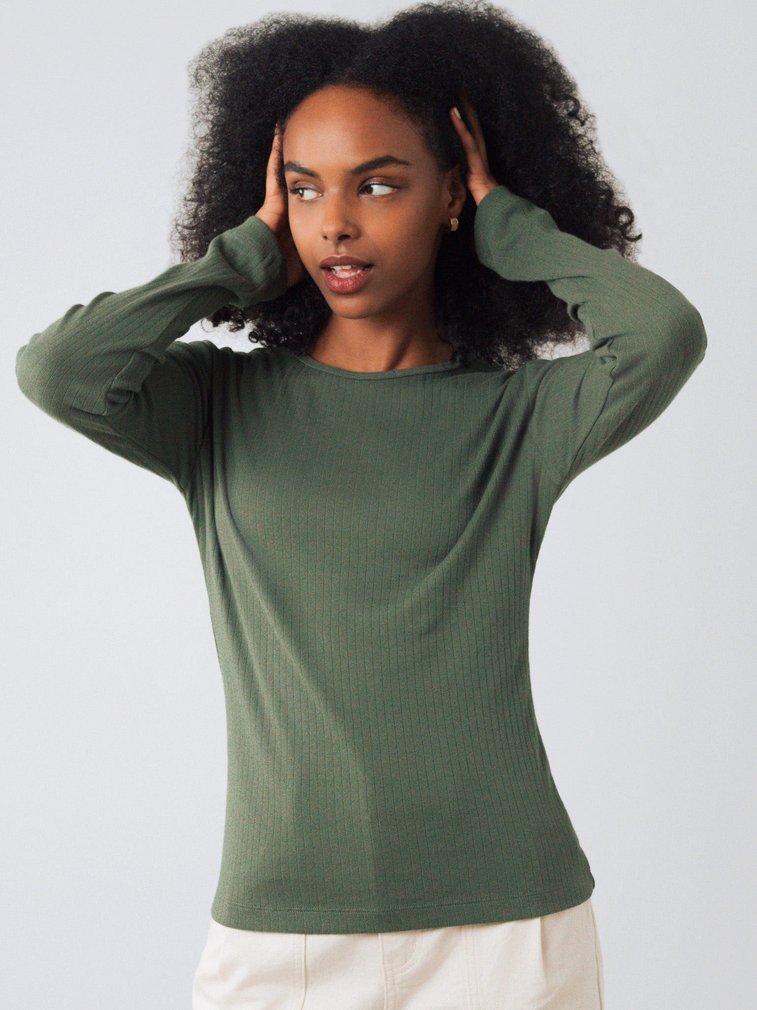 HONEST BASICS T-Shirt Geripptes Langarm Shirt aus Bio- und recycelter Baumwolle