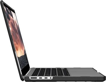 UAG Laptop-Hülle Plyo 35,6 cm (14 Zoll), [MacBook Pro 14 (M1 - 2021) Hülle, Sturz- und stoßfest nach US-Militärstandard, Integrierte Lüftungsschlitze] - ice (transparent)