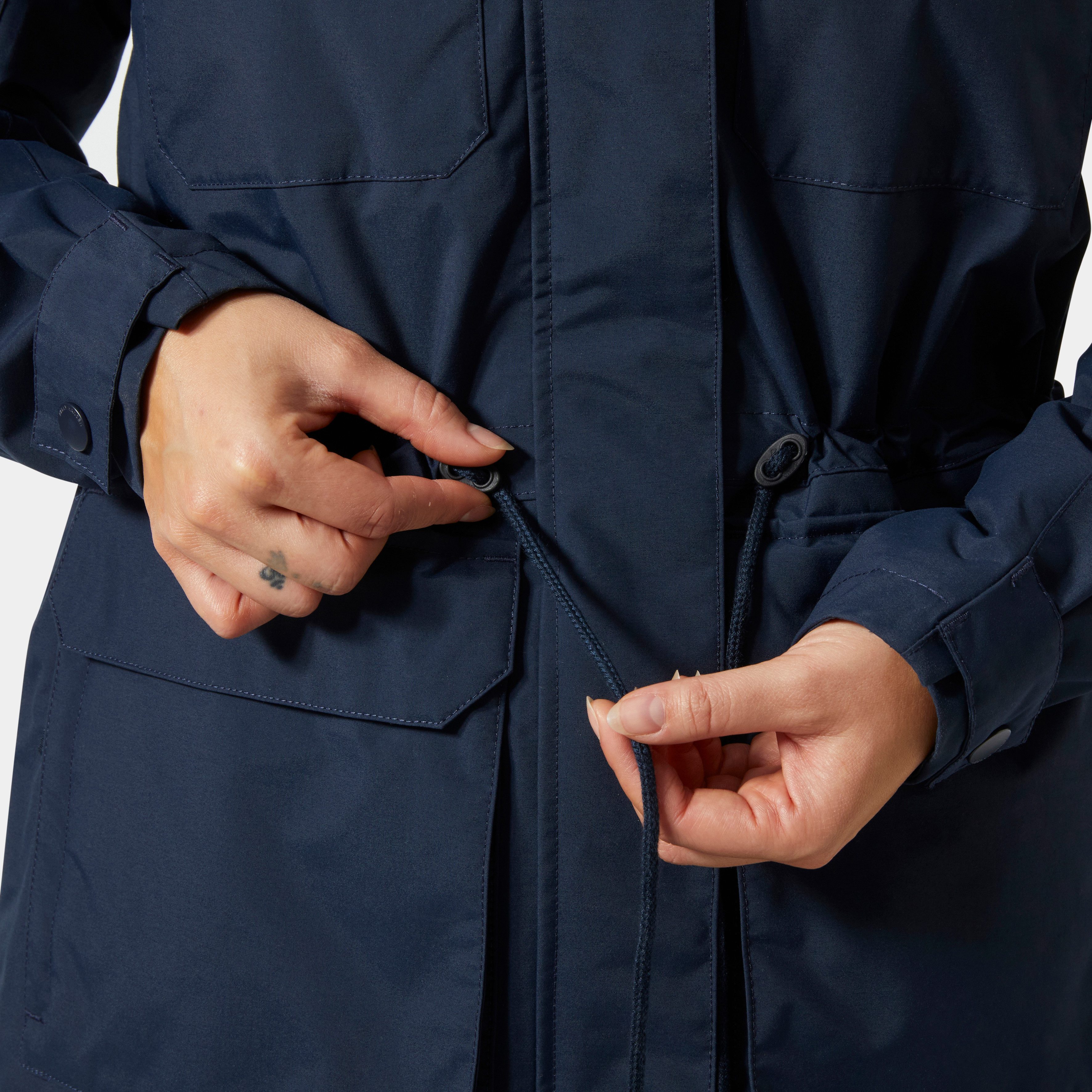 Helly Hansen Funktionsmantel W ESCAPE INS PARKA mit Kapuze, hüftbedeckende Länge, wasserdicht, winddicht, atmungsaktiv – Bild 4 von 5