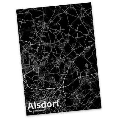 Mr. & Mrs. Panda Postkarte Alsdorf - Geschenk, Ansichtskarte, Ort, Grußkarte, Stadt Dorf Karte L