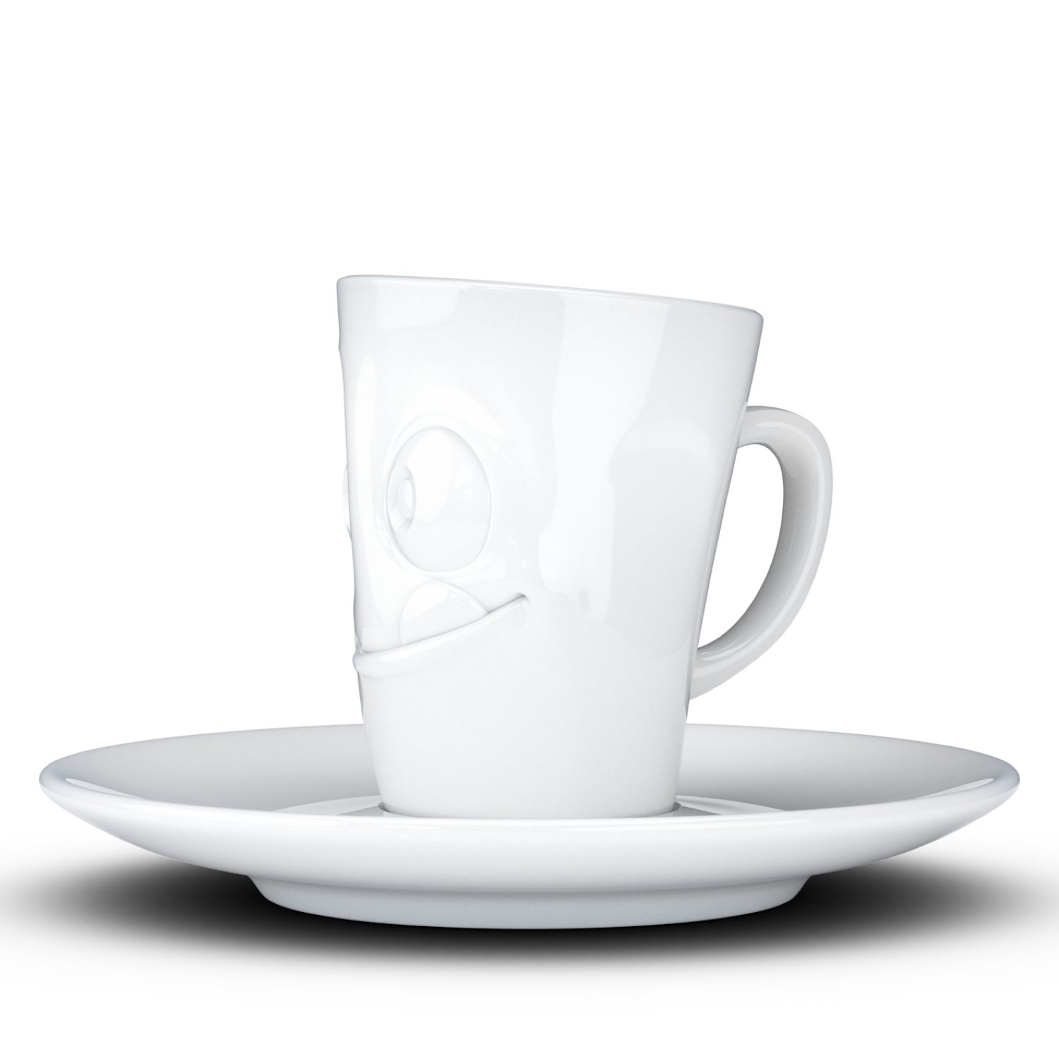 FIFTYEIGHT PRODUCTS Espressotasse FIFTYEIGHT Espresso Mug mit Henkel, 2-tlg., Porzellan, Hartporzellan in bruchsicherer Hotelqualität