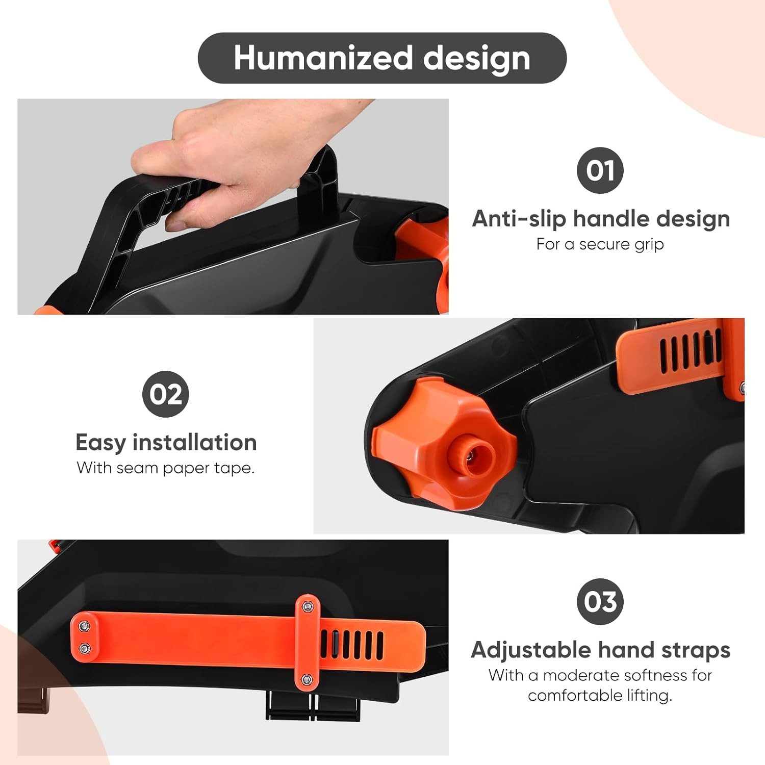 Diyarts Fugenspachtel Trockenbau (Klebebandapplikator und -schneider, langlebig und ergonomisch mit Klebebandapplikator) Fugenspachtelgerät für effiziente Gipskartonbearbeitung