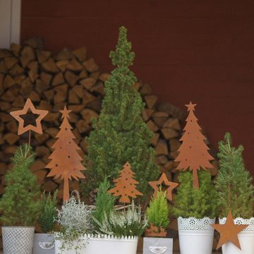 UNUS GARDEN Gartenstecker Weihnachtsbaum mit Stern (1-St., 43x20 (HxB)