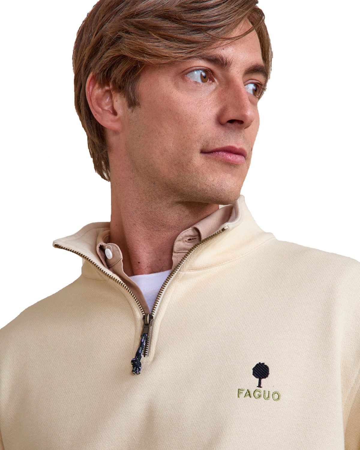 FAGUO Sweater Amboise (kein Set) Dicker Fleece-Stoff mit Frottee-Innenseite